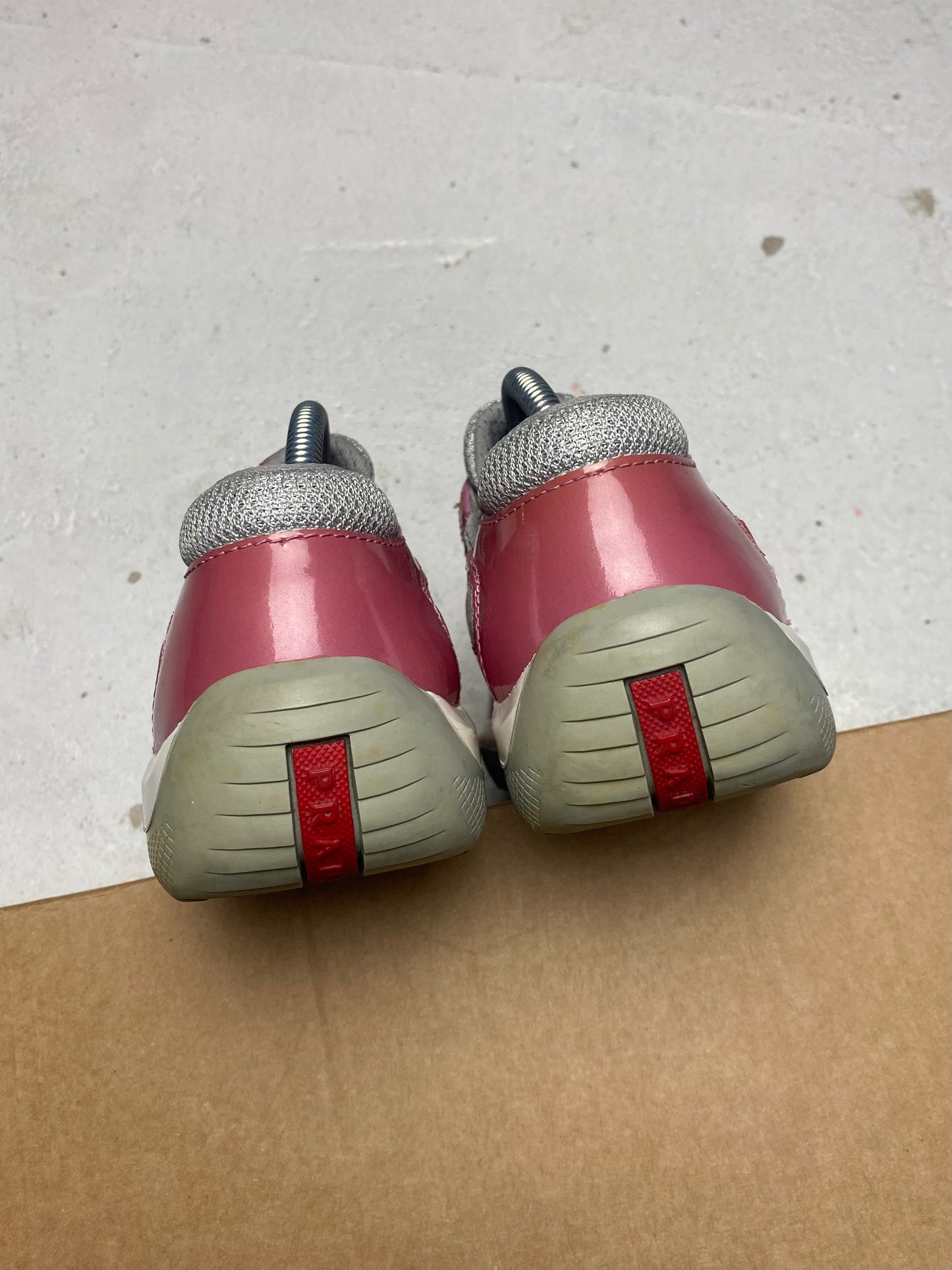 Prada Americas Cup Patent Trainers