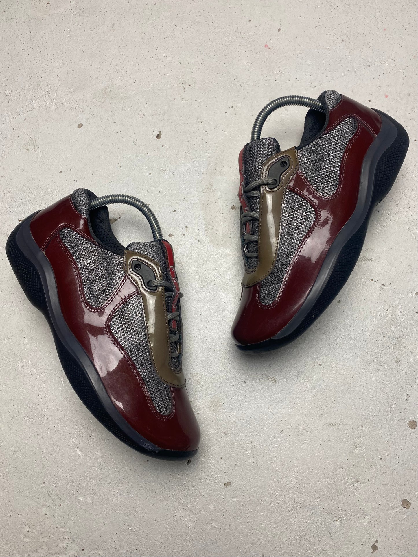 Prada Americas Cup Patent Trainers