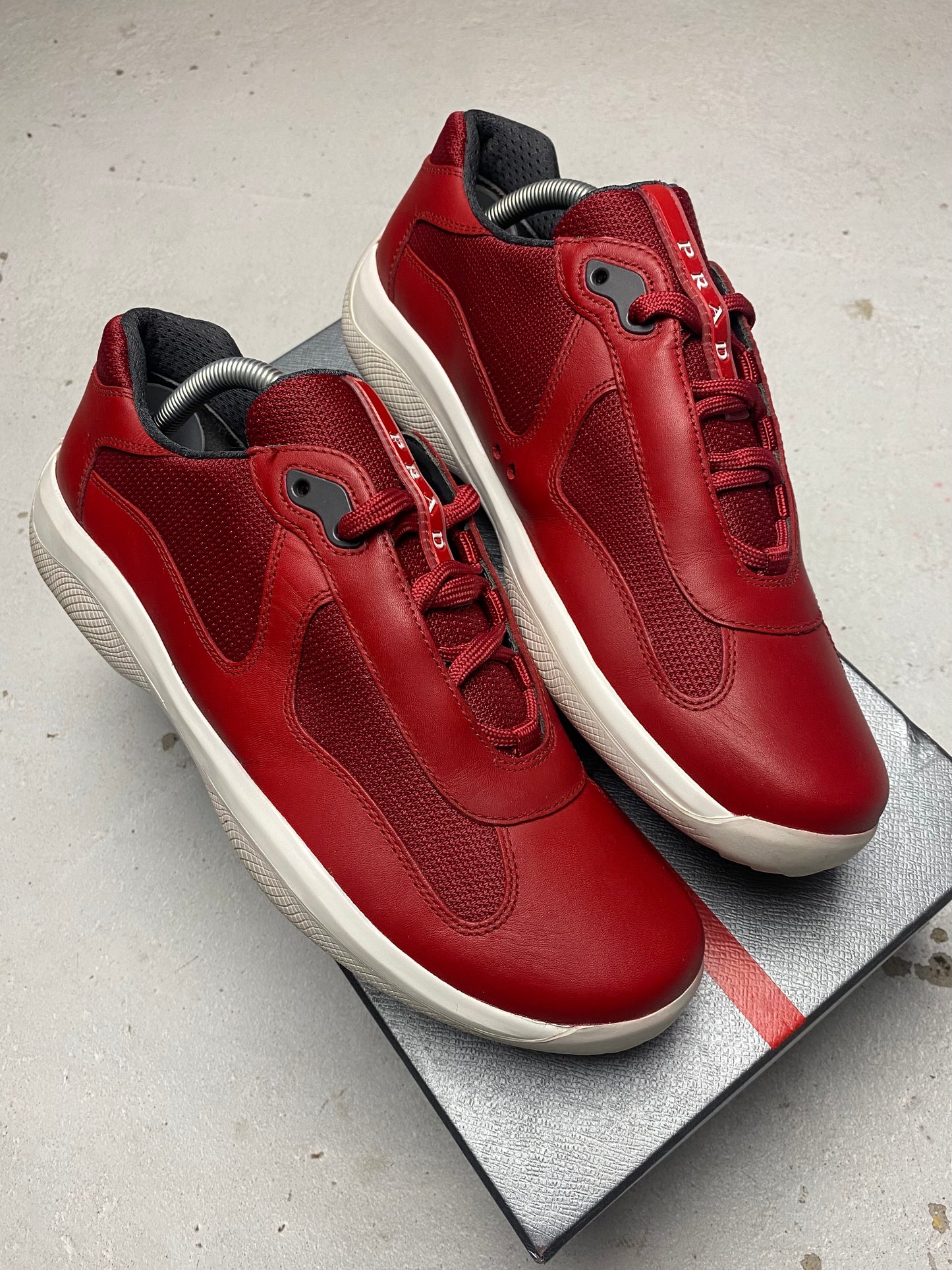 Prada Americas Cup Leather Trainers