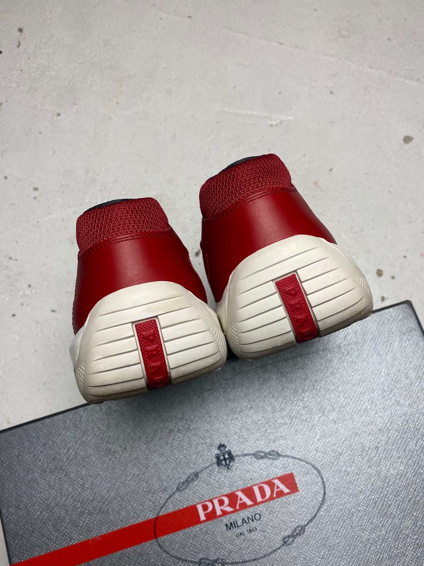 Prada Americas Cup Leather Trainers