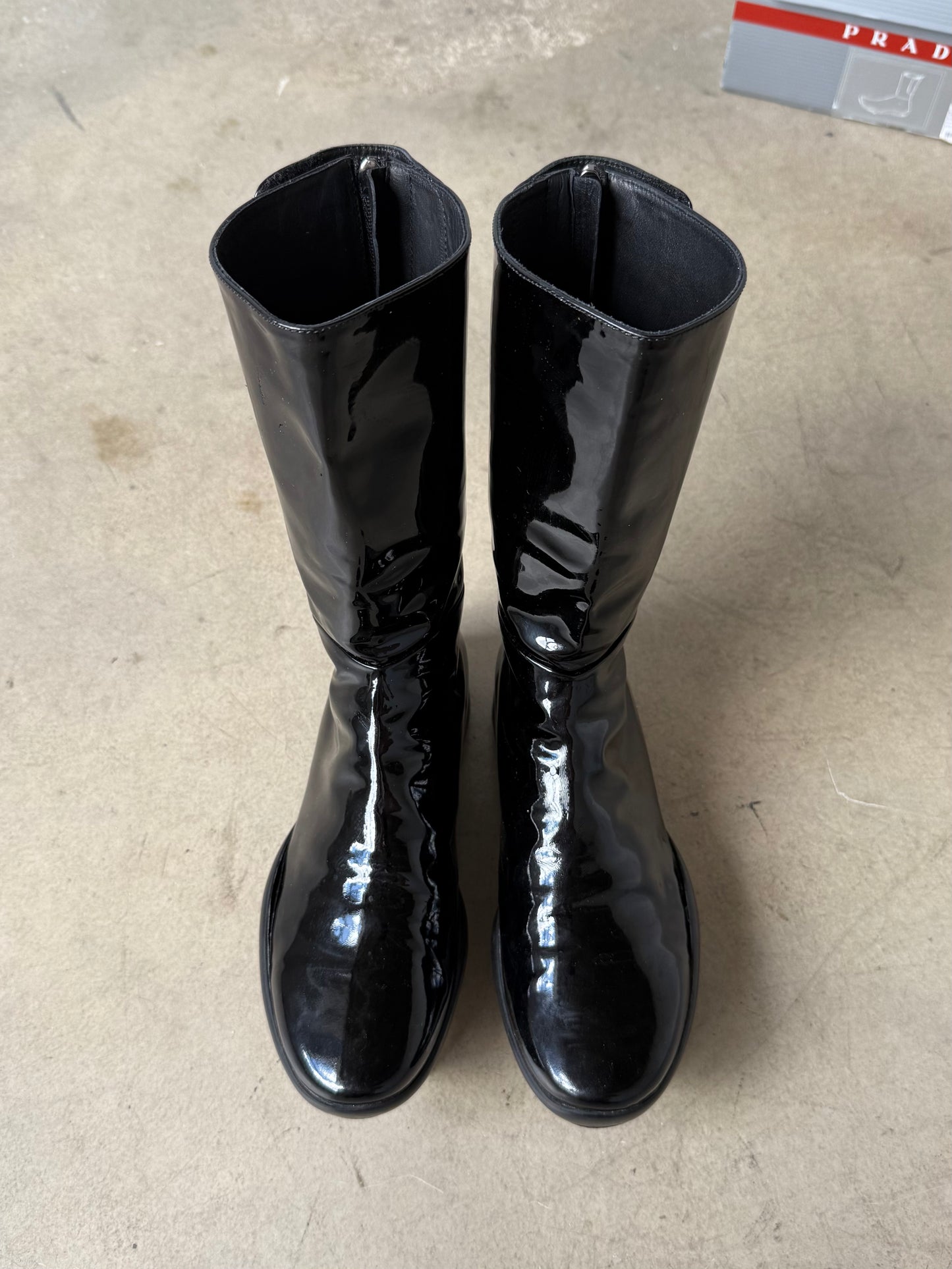 Prada Sport Patent Leather Boots