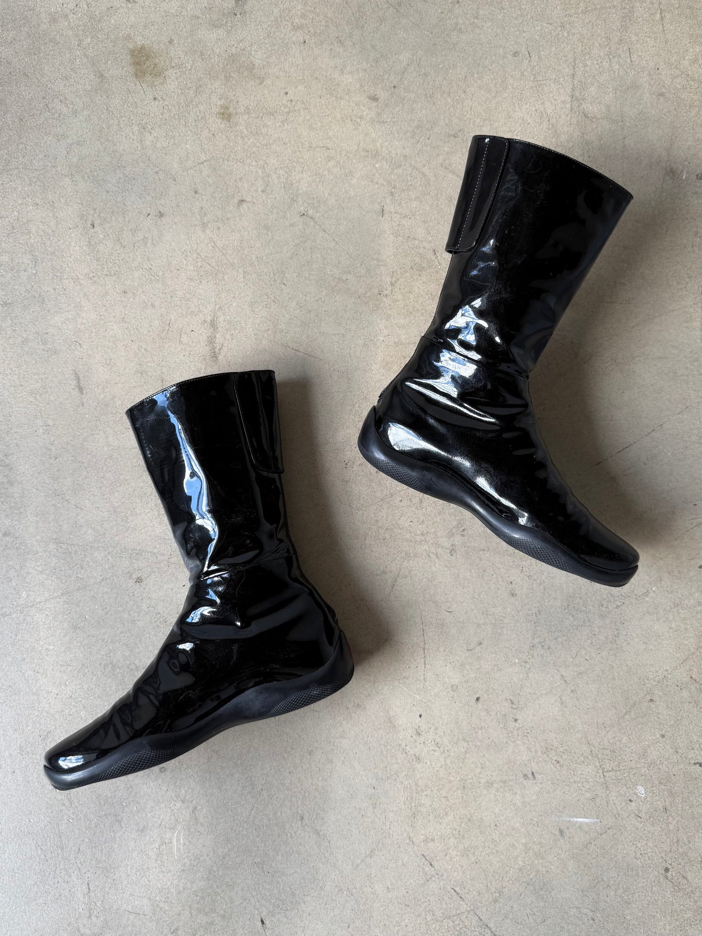 Prada Sport Patent Leather Boots
