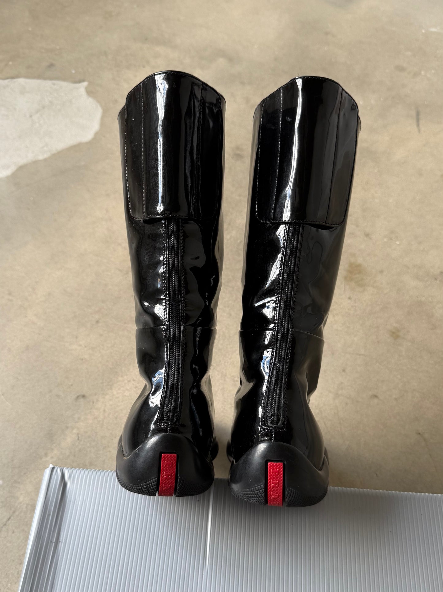 Prada Sport Patent Leather Boots