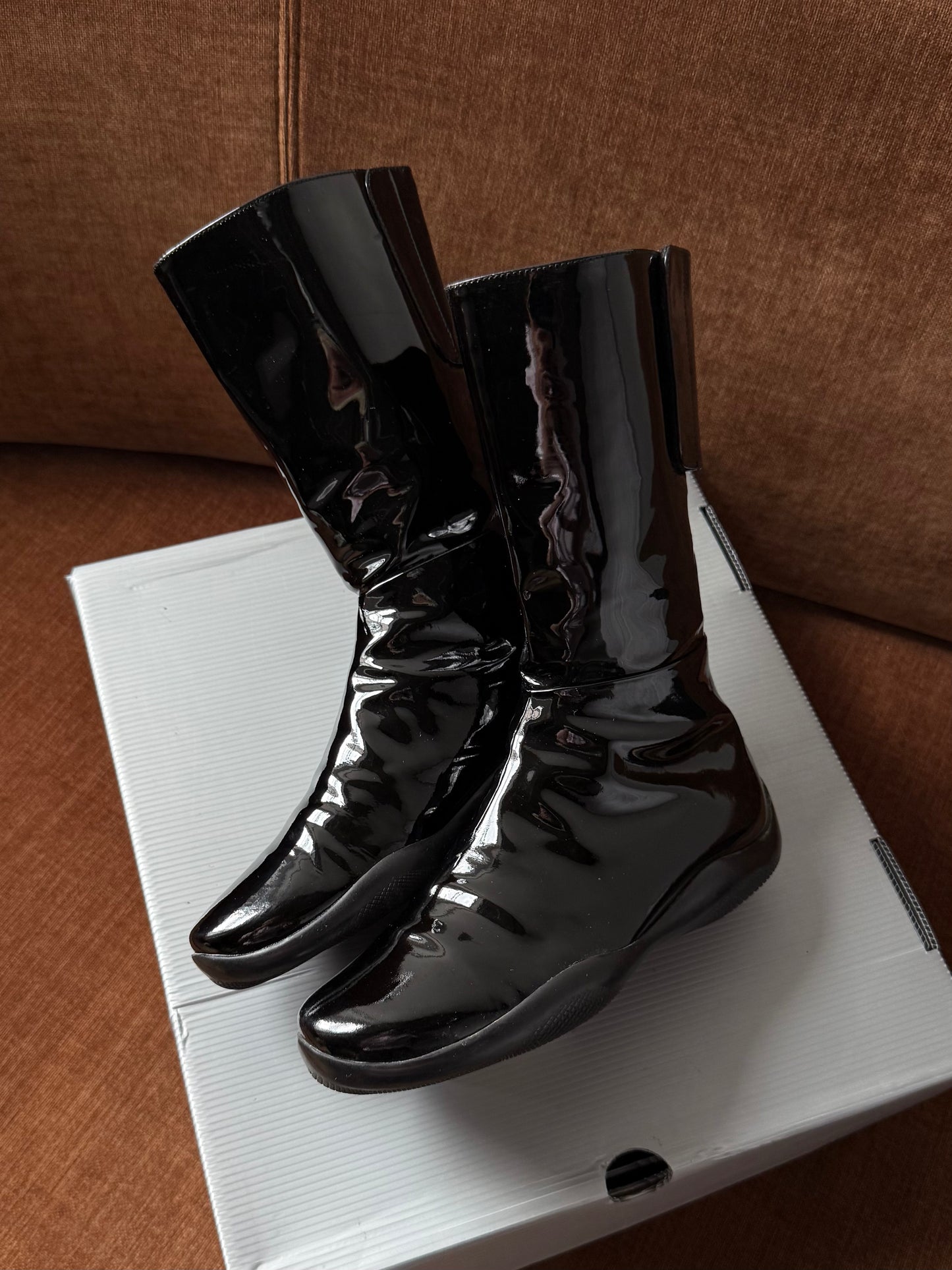 Prada Sport Patent Leather Boots