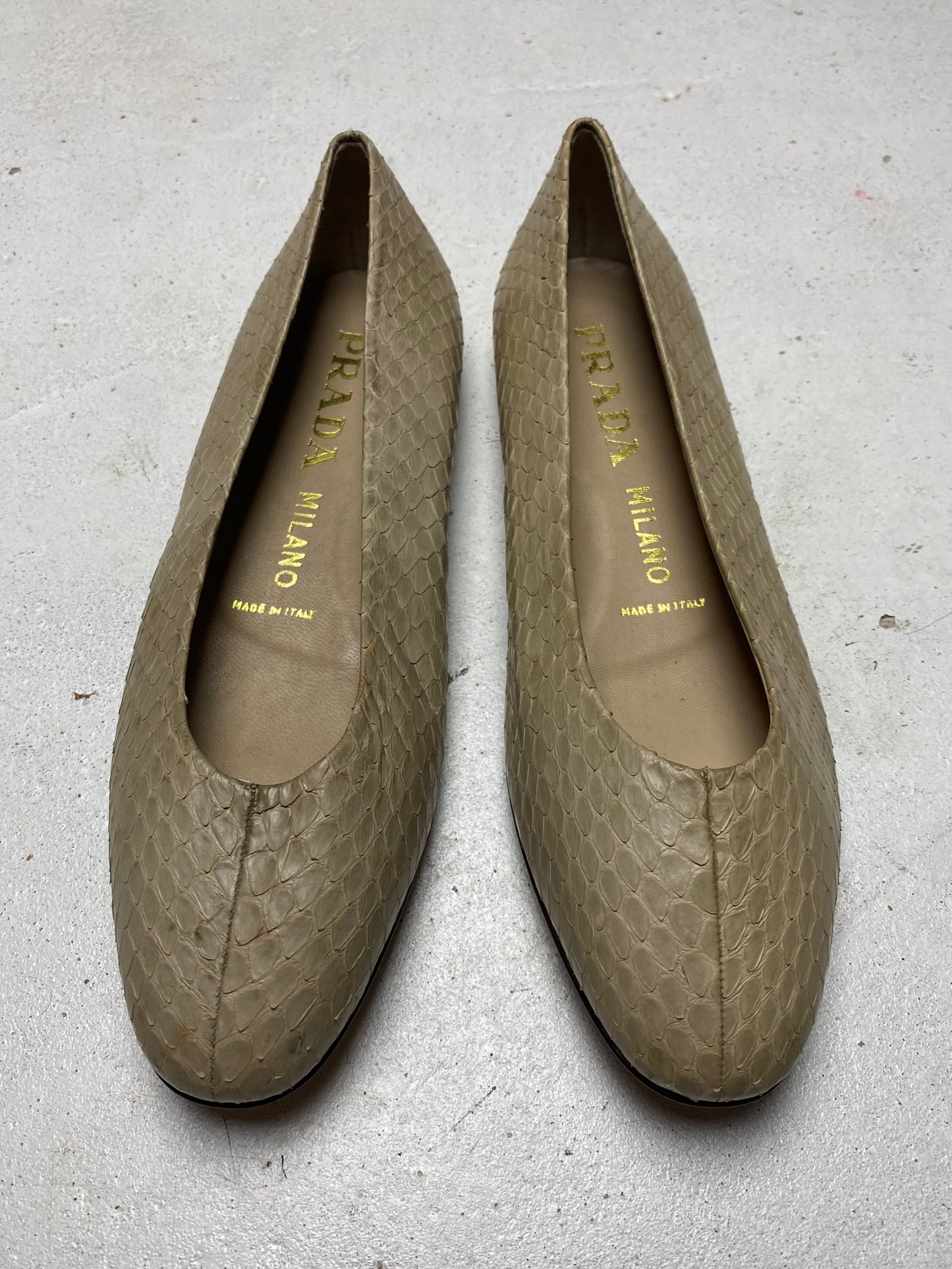 Prada Snakeskin Flats