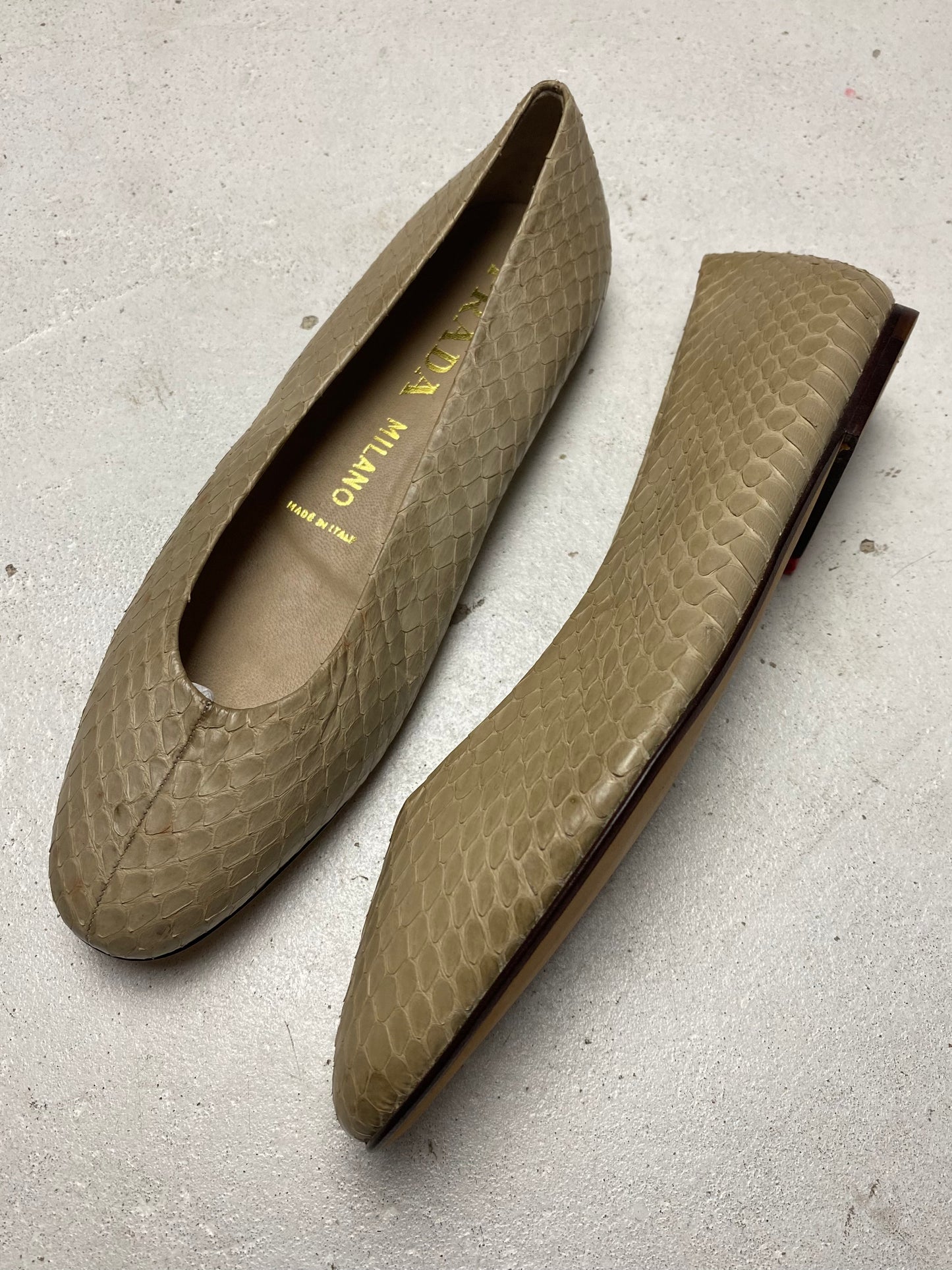 Prada Snakeskin Flats