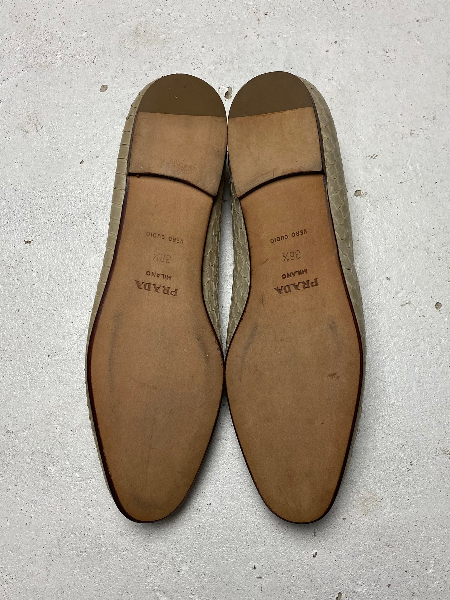 Prada Snakeskin Flats