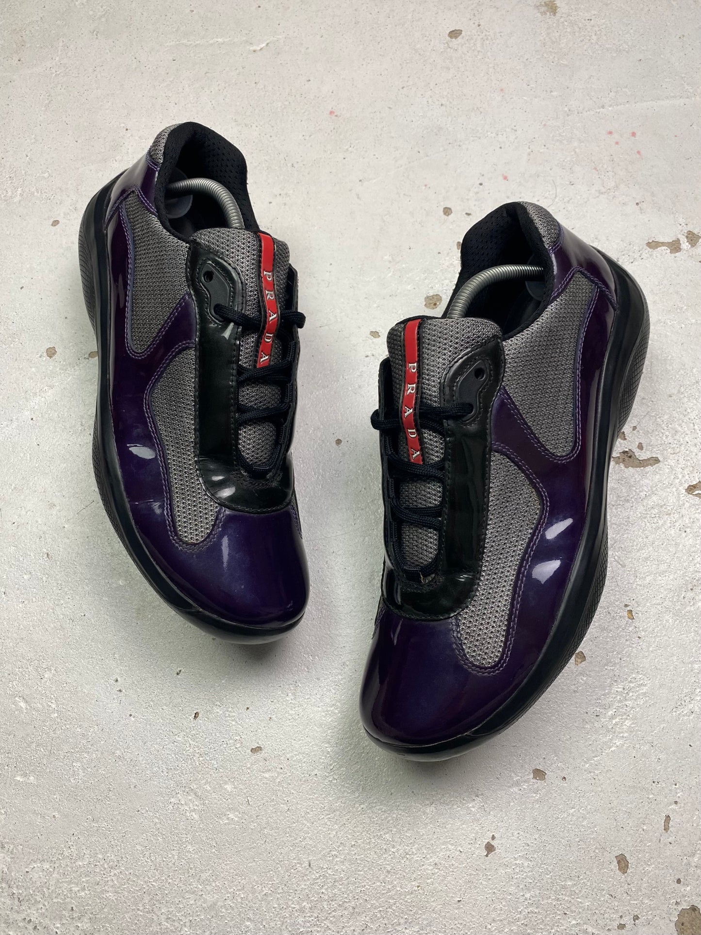 Prada Americas Cup Patent Trainers