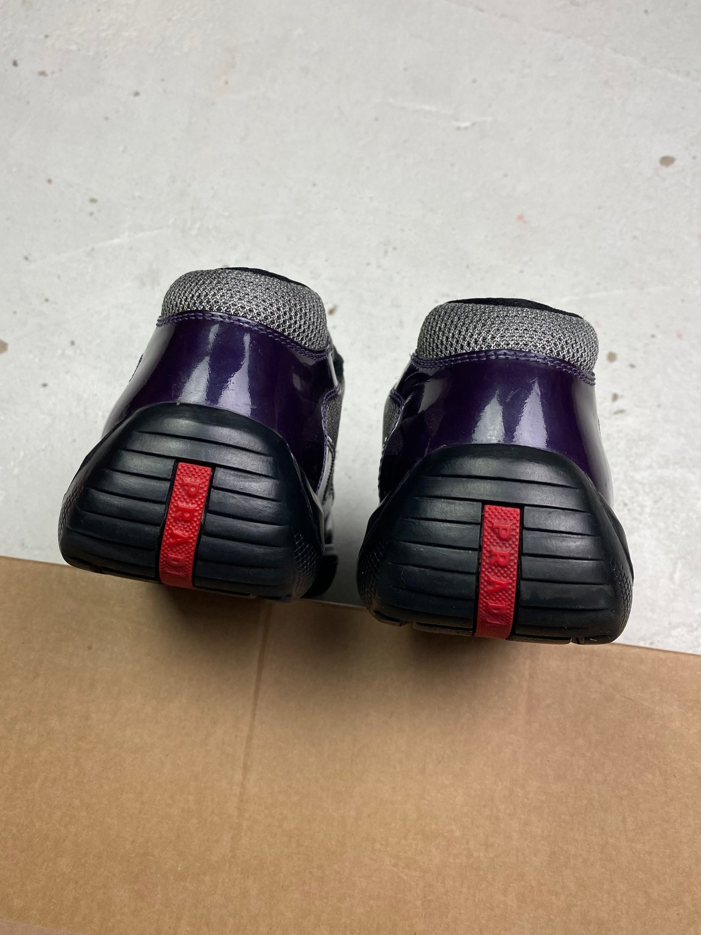 Prada Americas Cup Patent Trainers