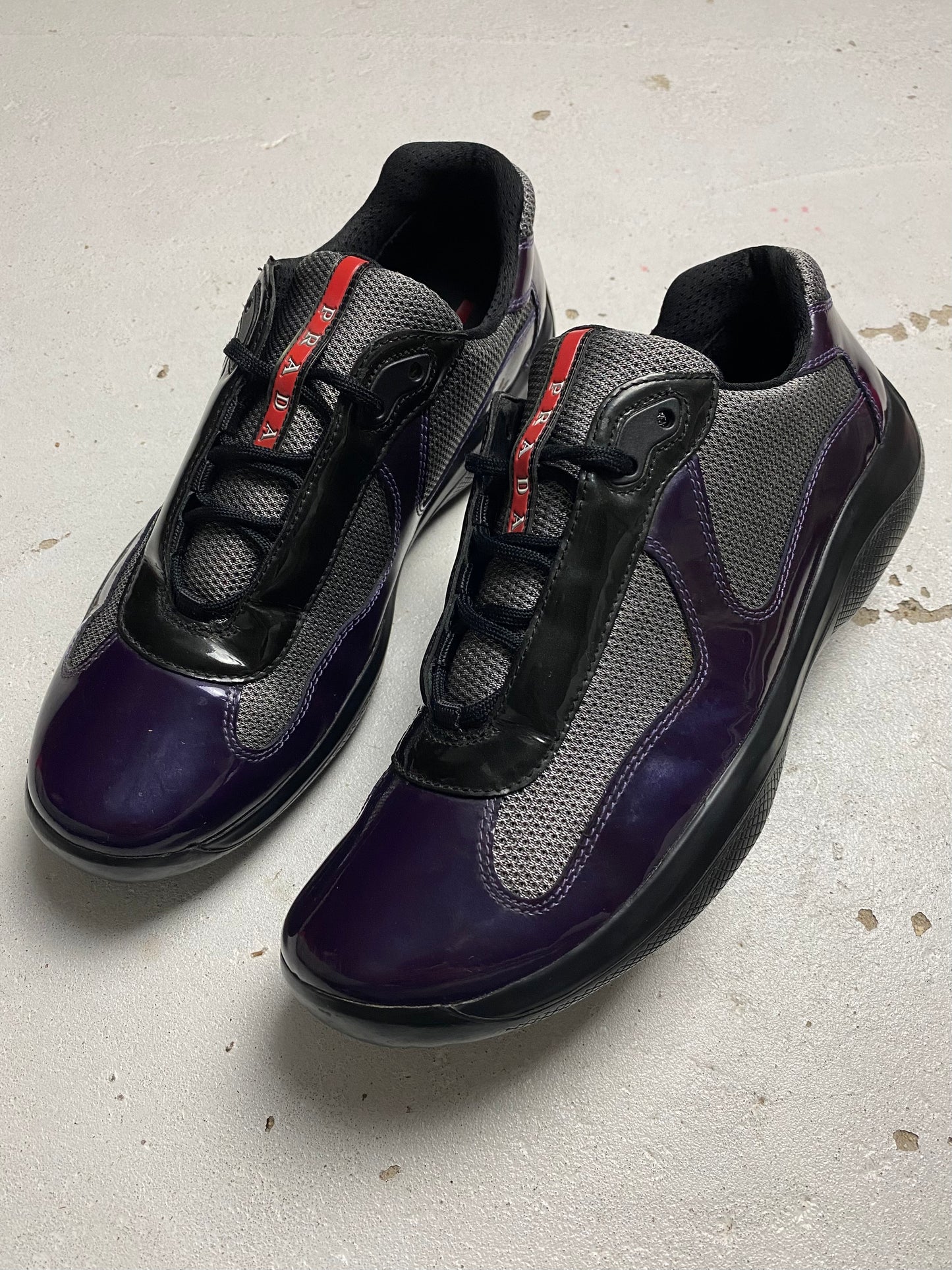 Prada Americas Cup Patent Trainers