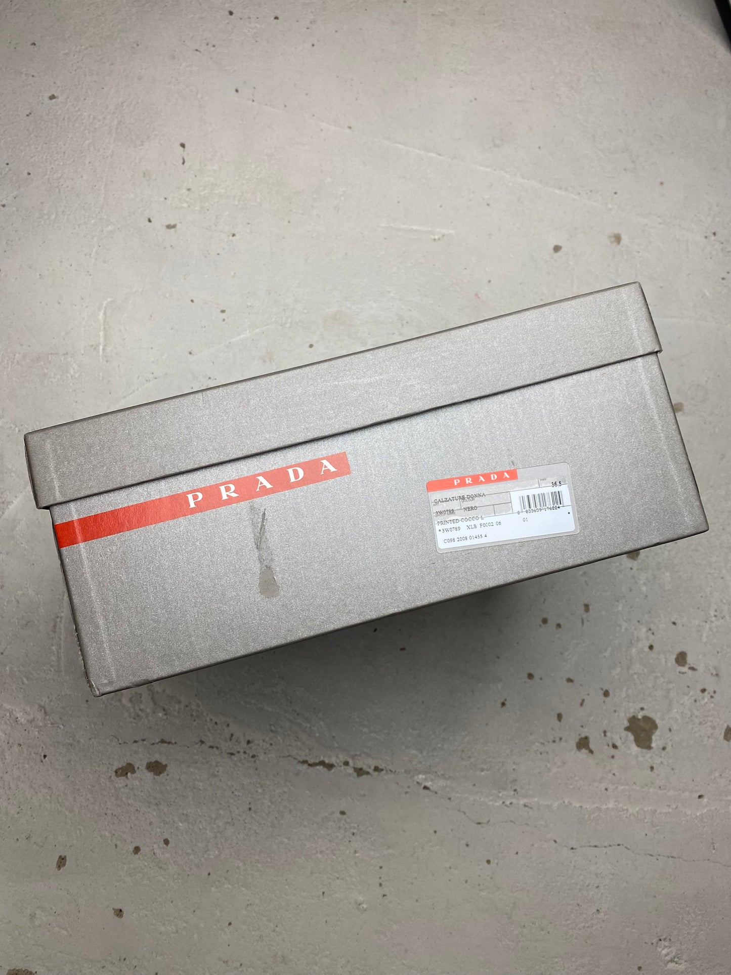 2008 Prada Linea Rossa Faux Croc High Boots