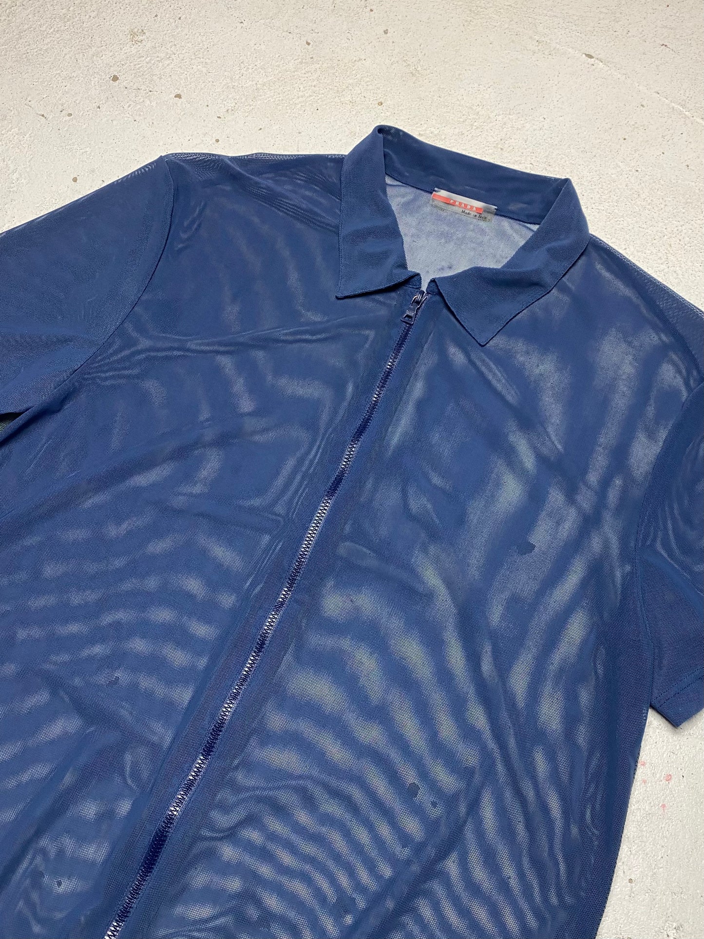 SS 00 Prada Sport Mesh Zip Shirt