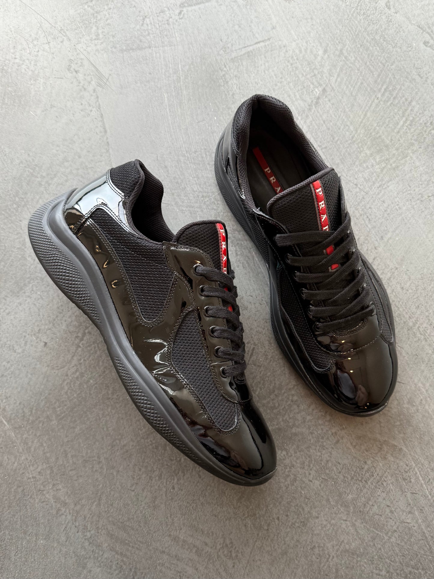 Prada Americas Cup Patent Trainers