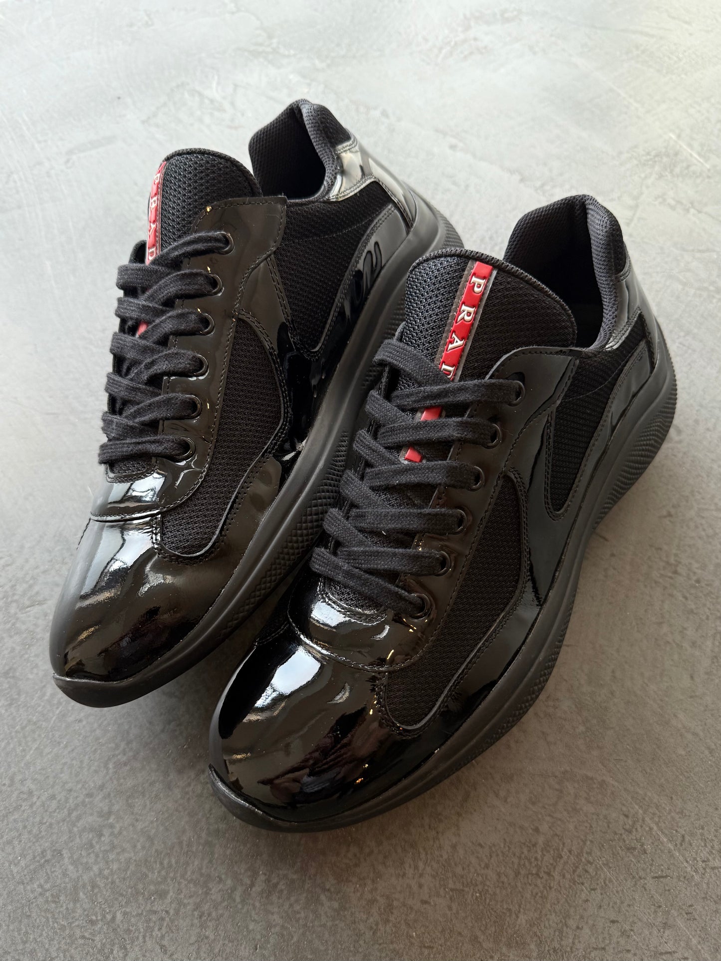 Prada Americas Cup Patent Trainers