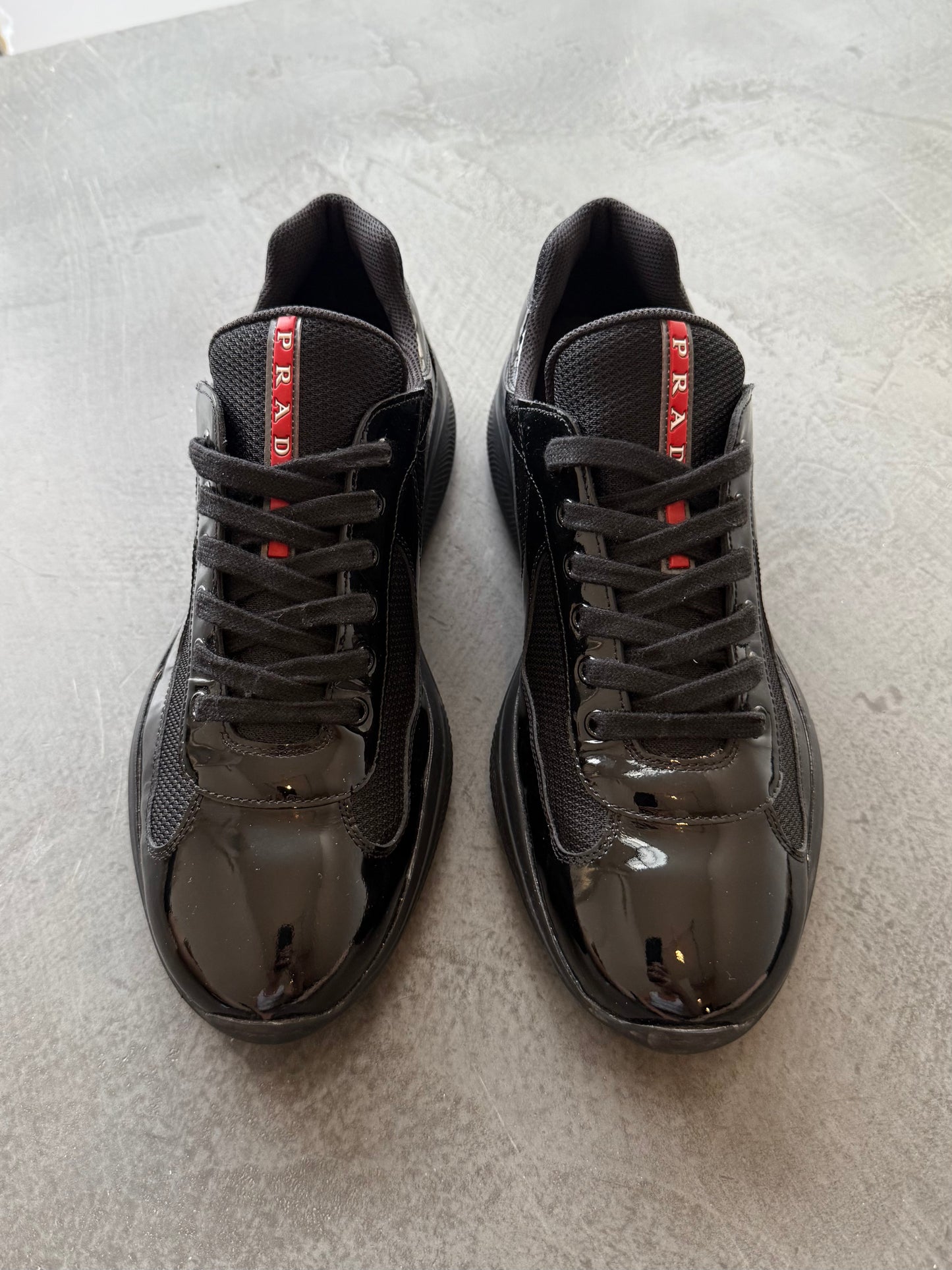 Prada Americas Cup Patent Trainers