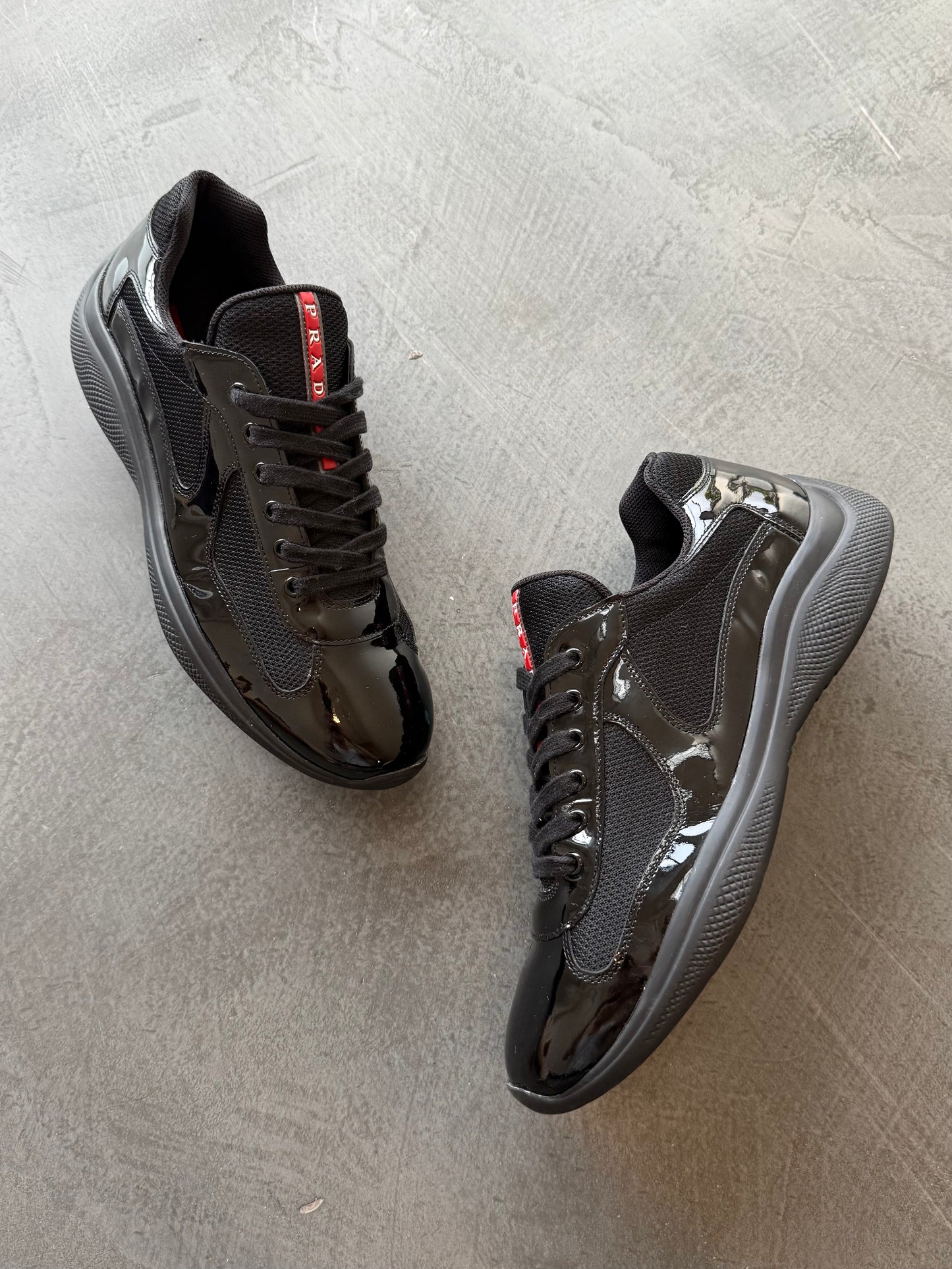 Prada Americas Cup Patent Trainers