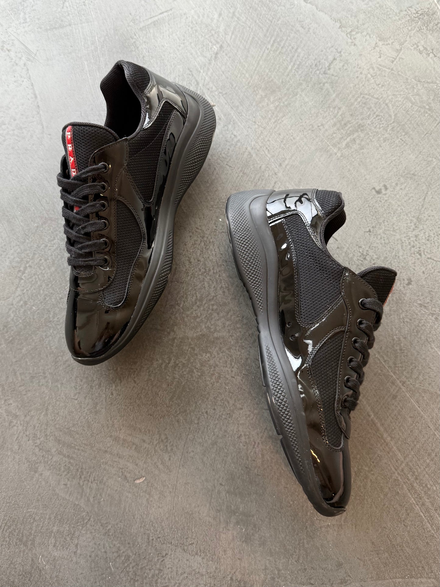 Prada Americas Cup Patent Trainers