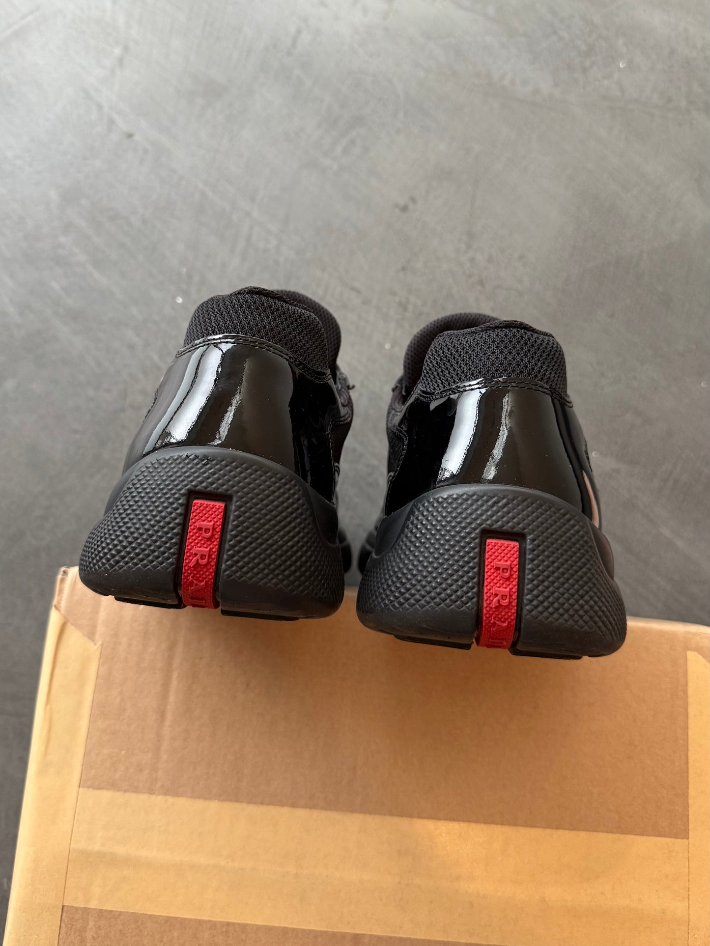 Prada Americas Cup Patent Trainers