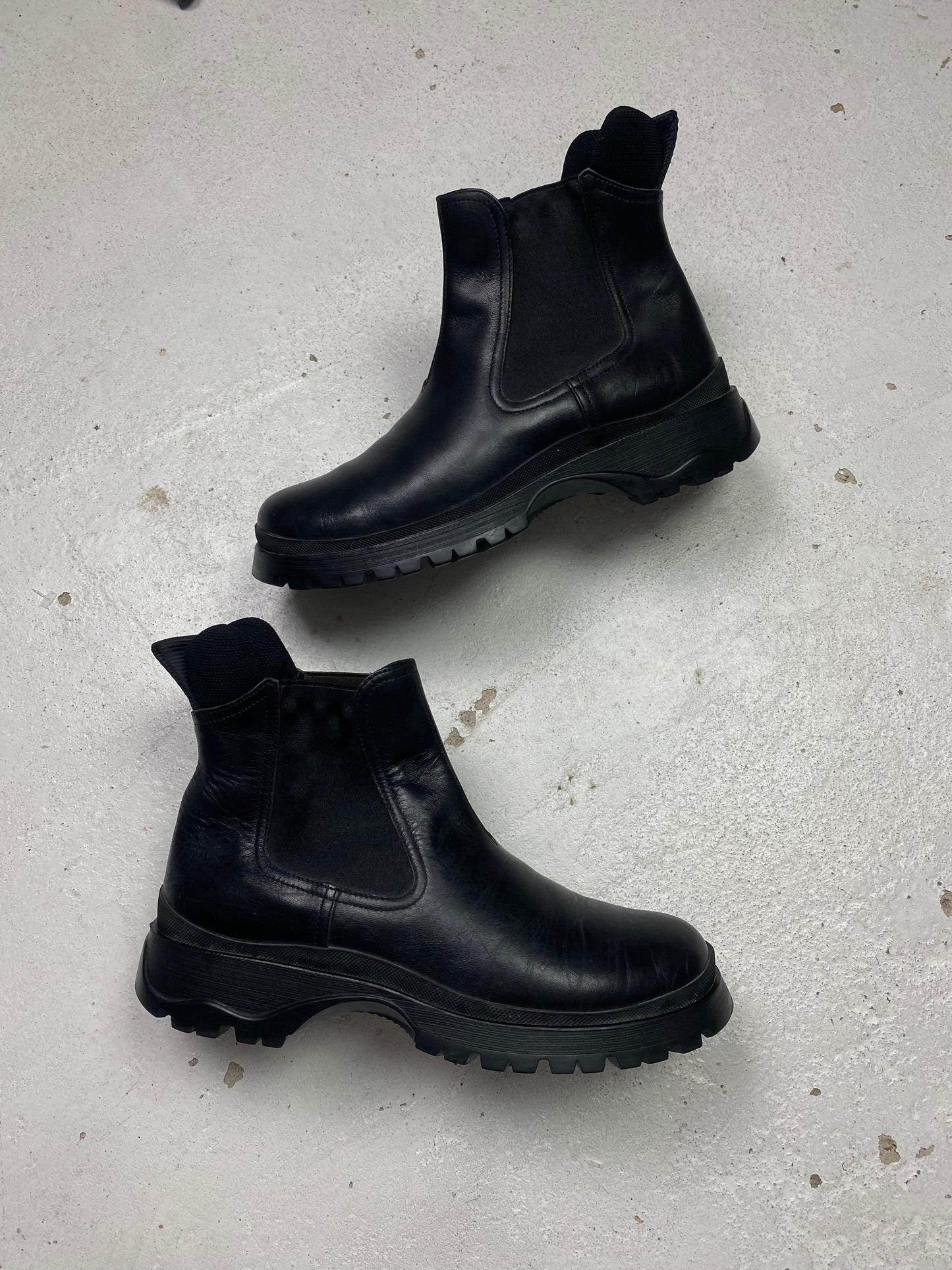 2004 Prada Sport Lug Sole Ankle Boots