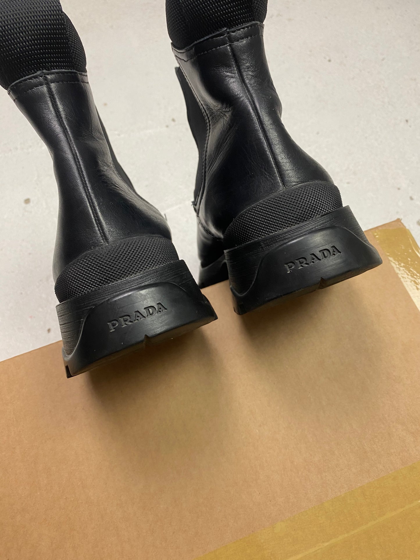 2004 Prada Sport Lug Sole Ankle Boots