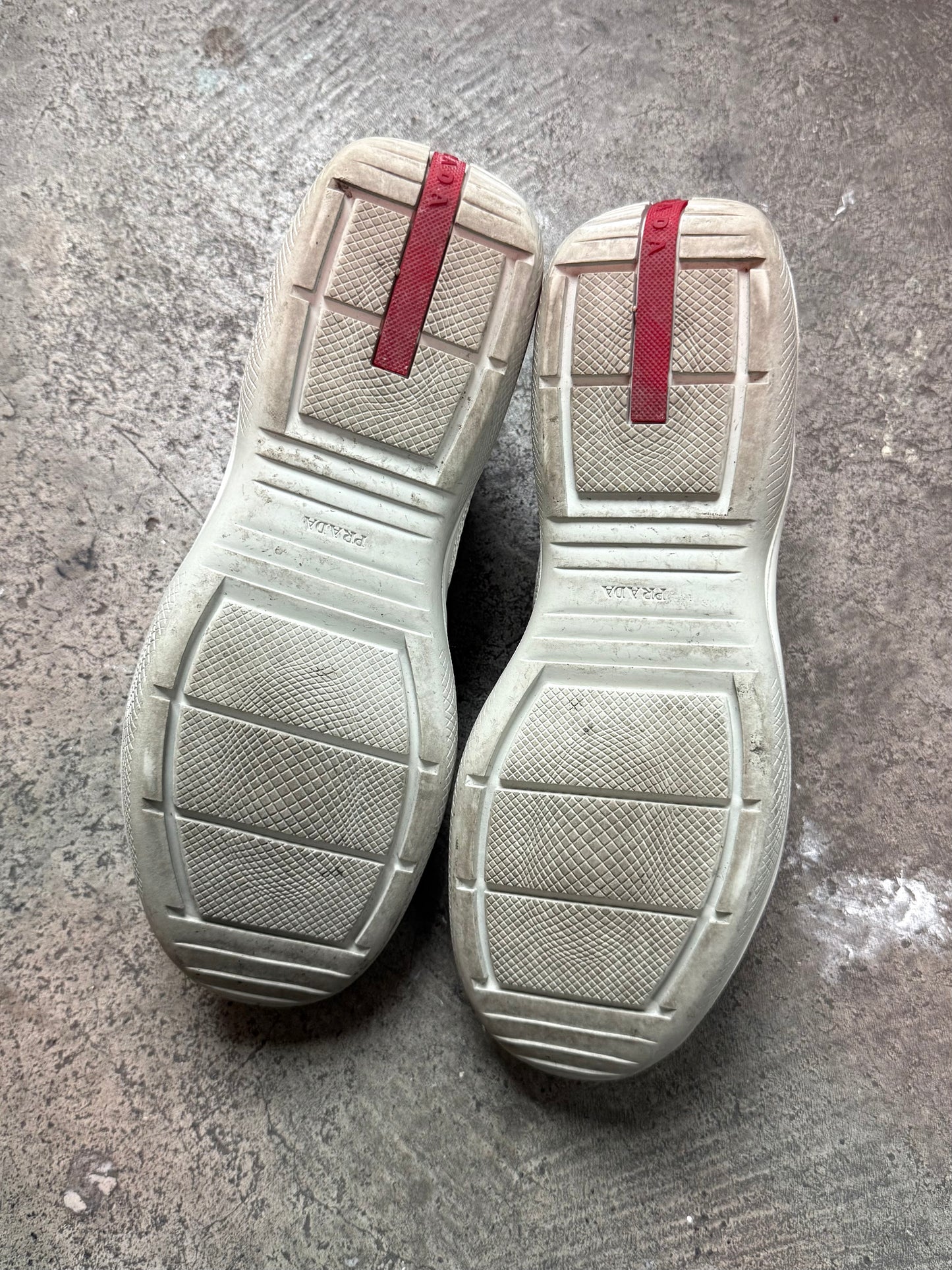 Prada Americas Cup Matte Leather Trainers