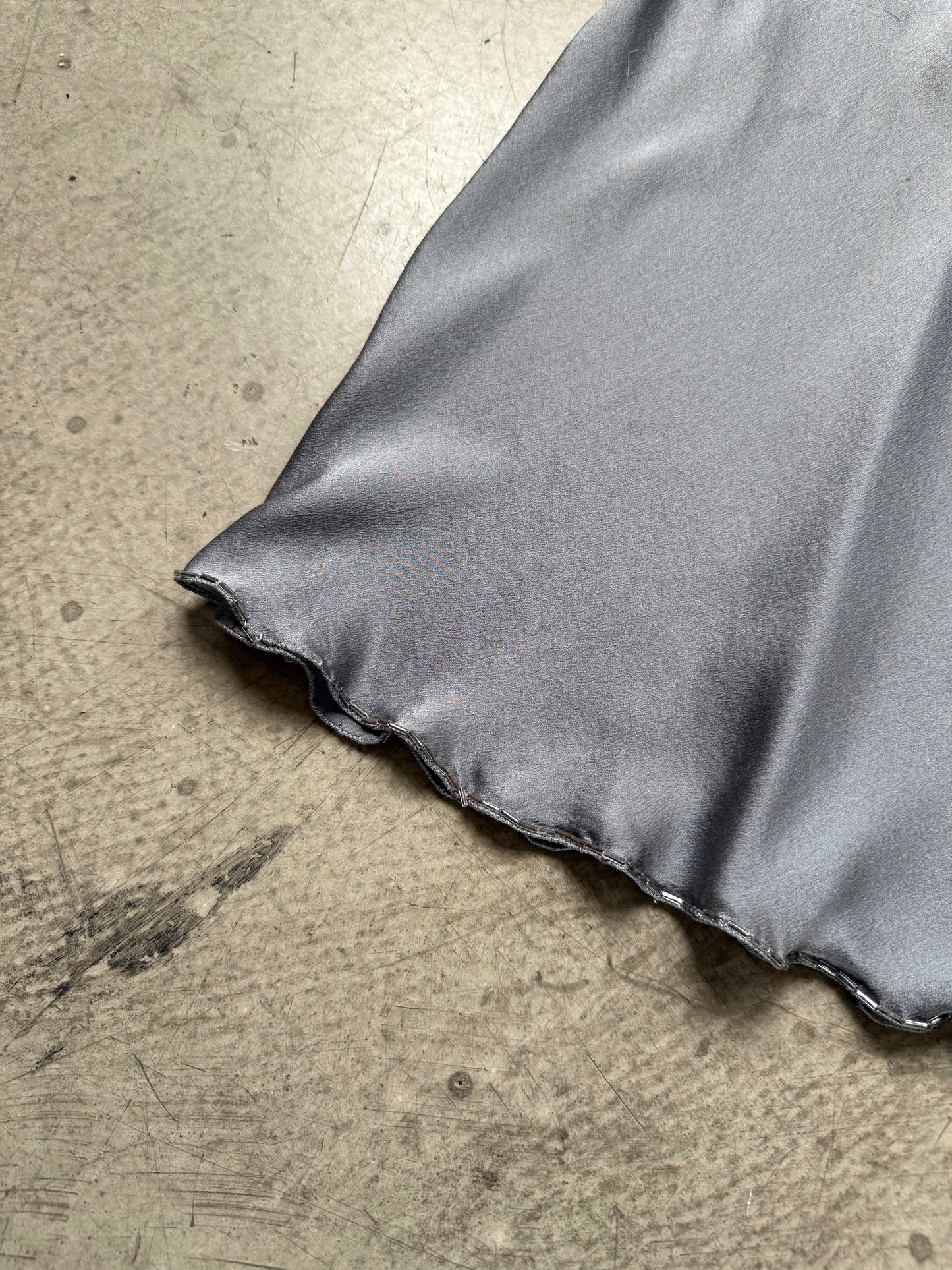 FW 97 Prada Beaded Silk Skirt