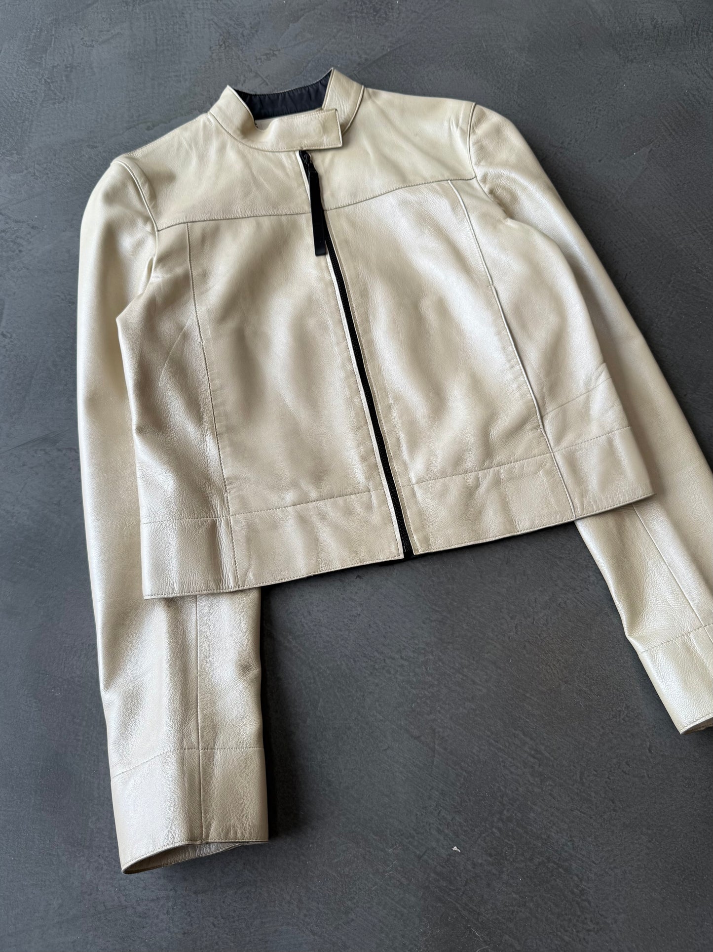 Prada Pearlescent Leather Jacket