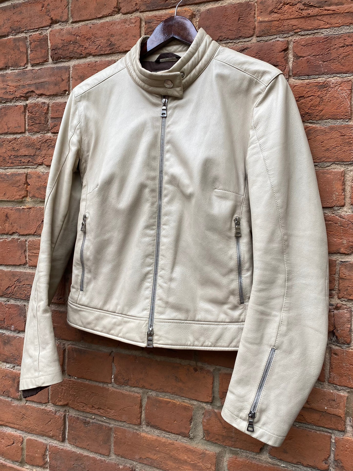 SS 01 Prada Sport Leather Moto Jacket
