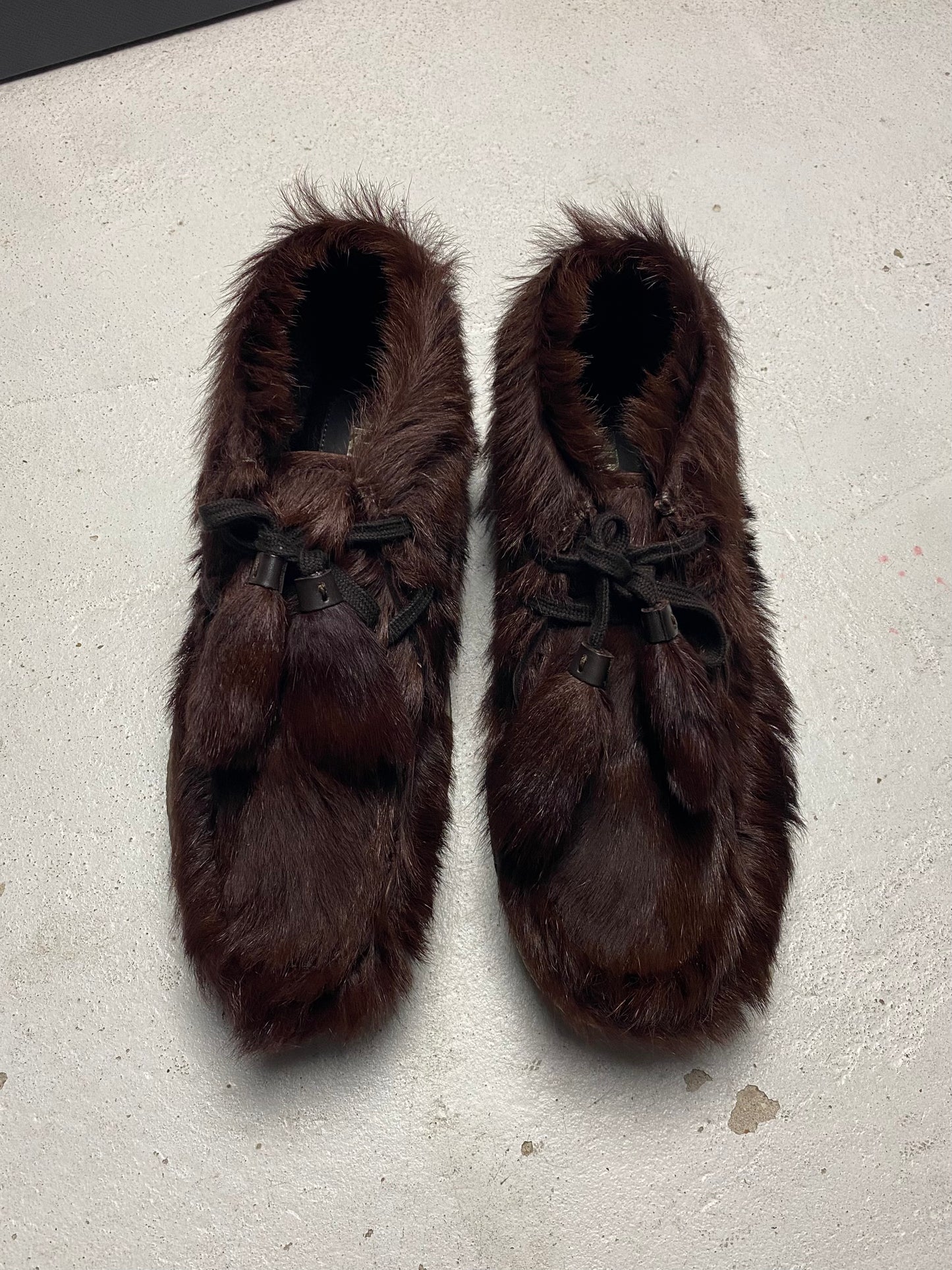 FW 17 Prada Fur Chukka Boots