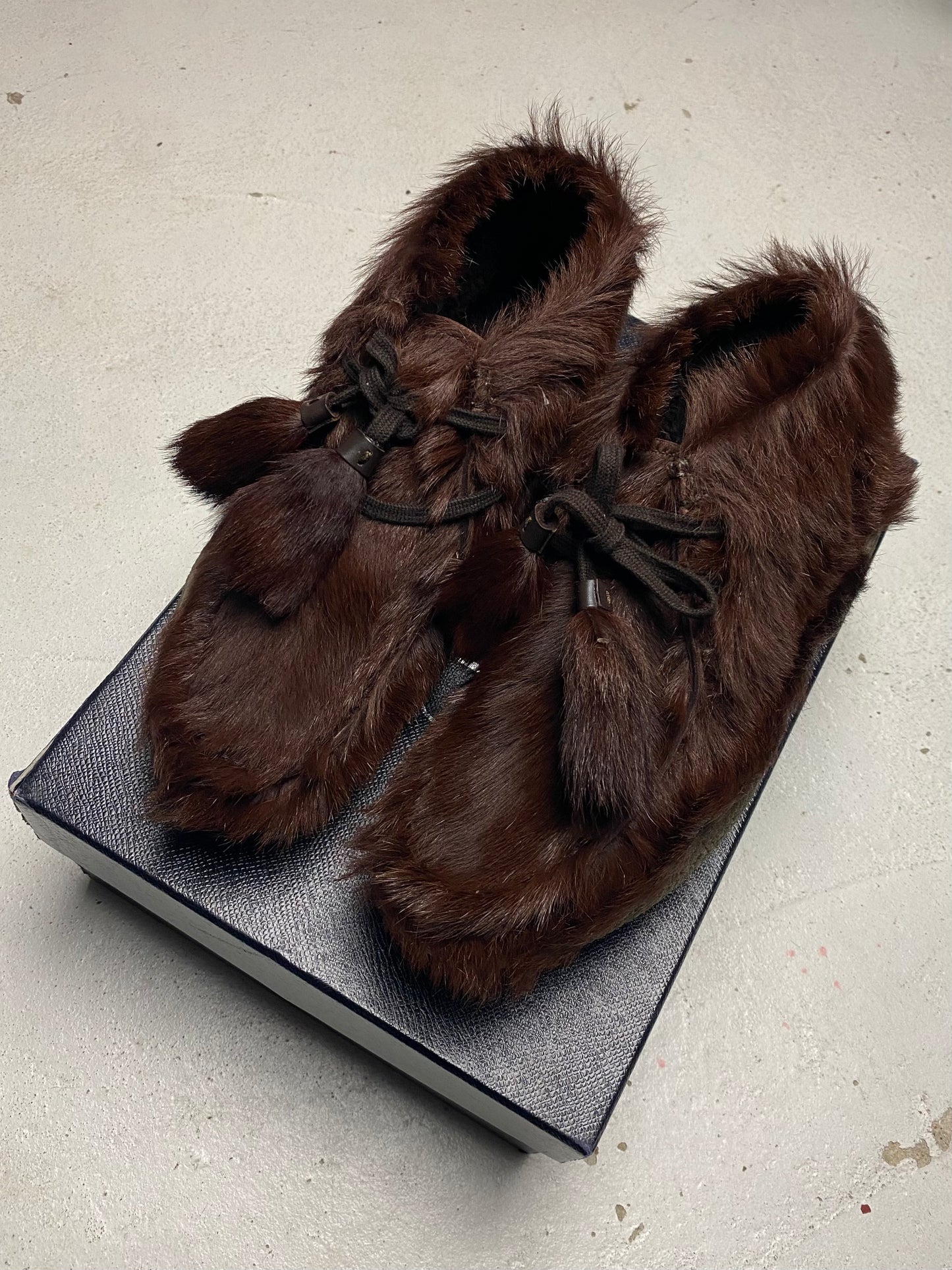 FW 17 Prada Fur Chukka Boots