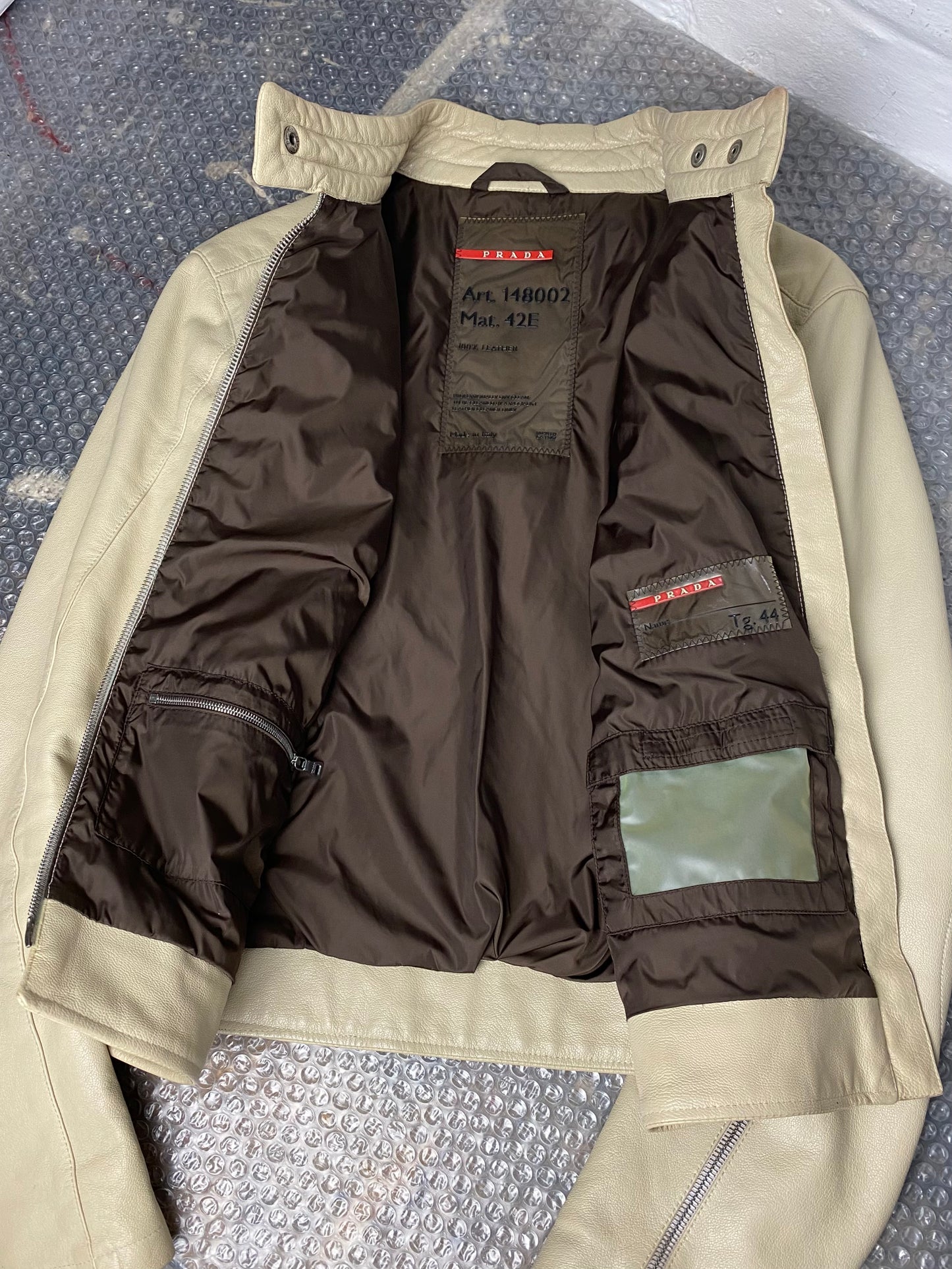 SS 01 Prada Sport Leather Moto Jacket
