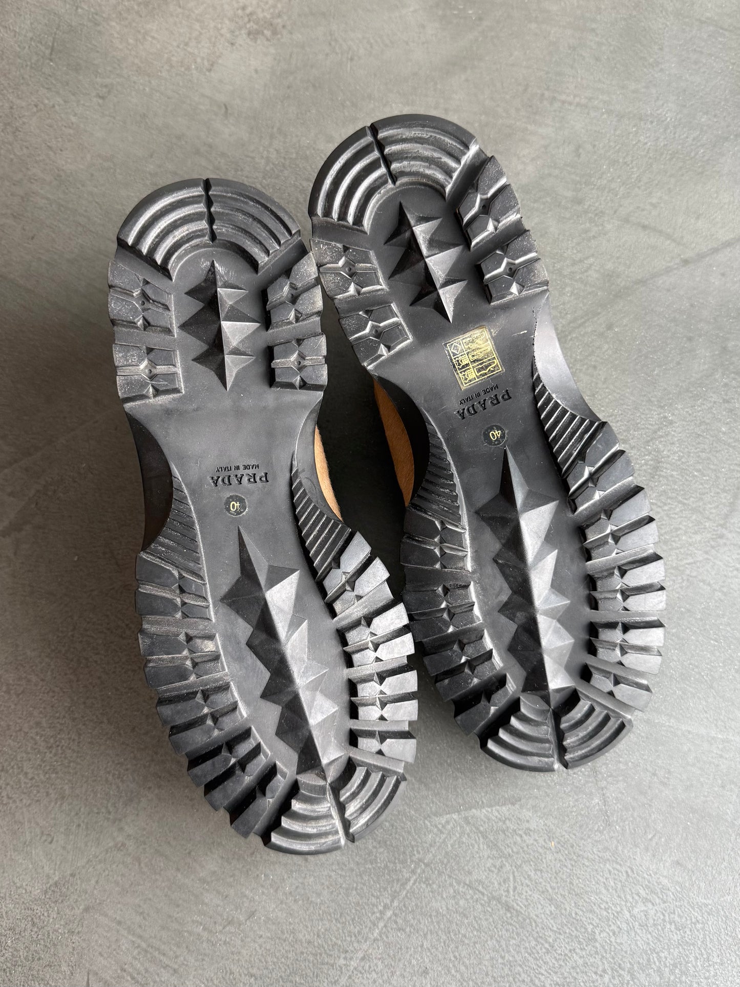 Prada Sport Pony Lug Sole Boots