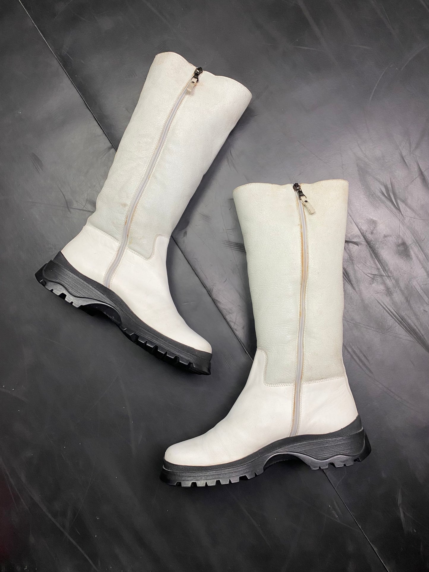 2004 Prada Sport Lug Sole Boots