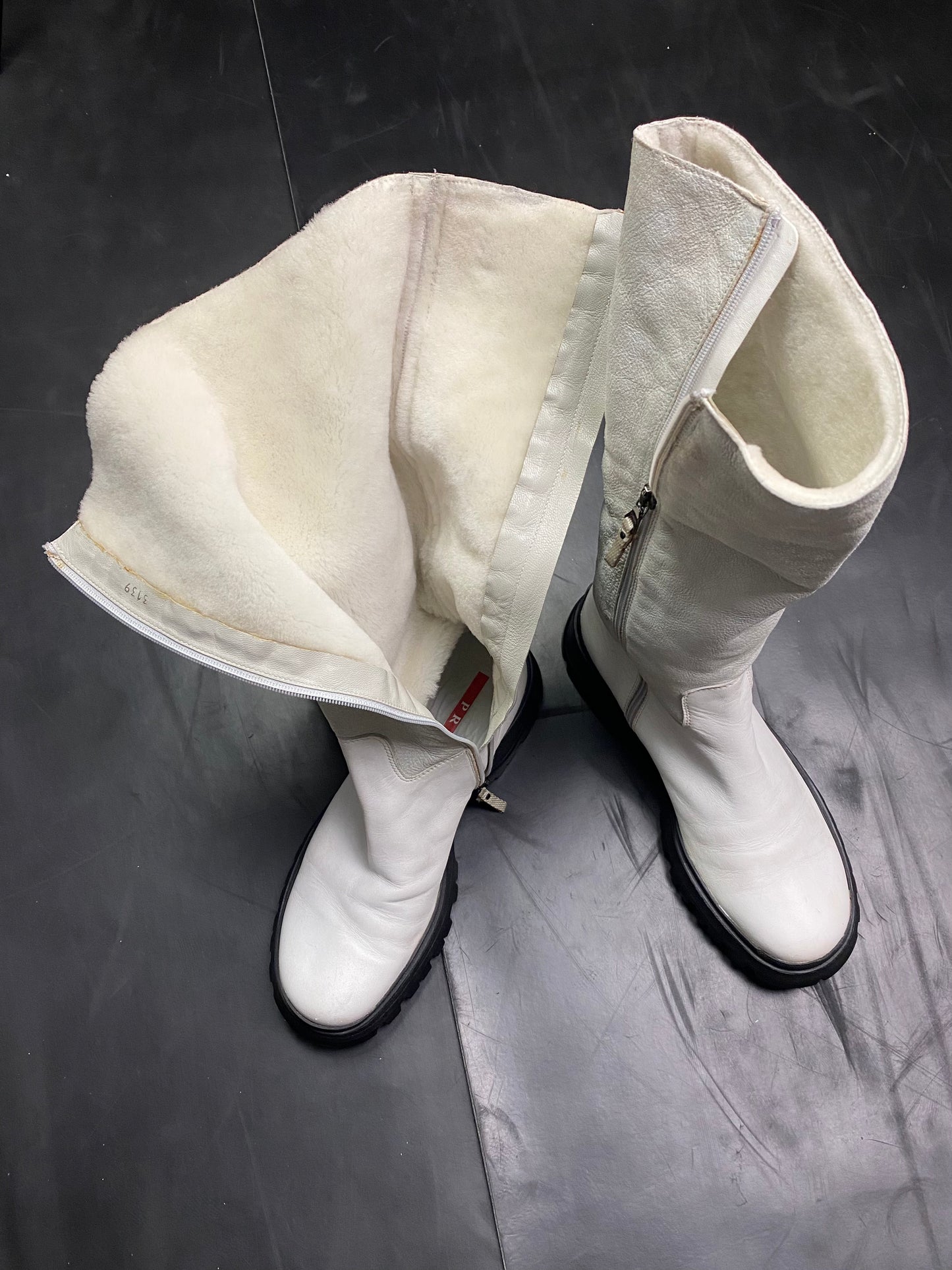 2004 Prada Sport Lug Sole Boots