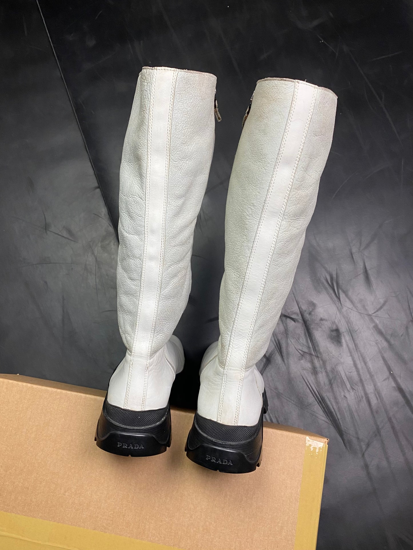 2004 Prada Sport Lug Sole Boots