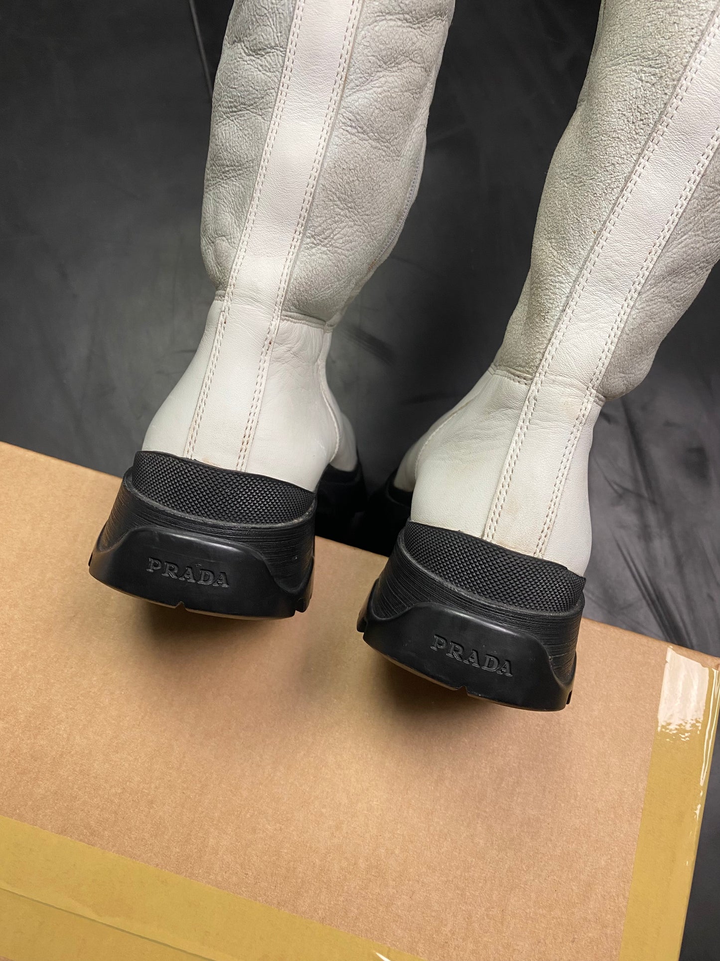 2004 Prada Sport Lug Sole Boots