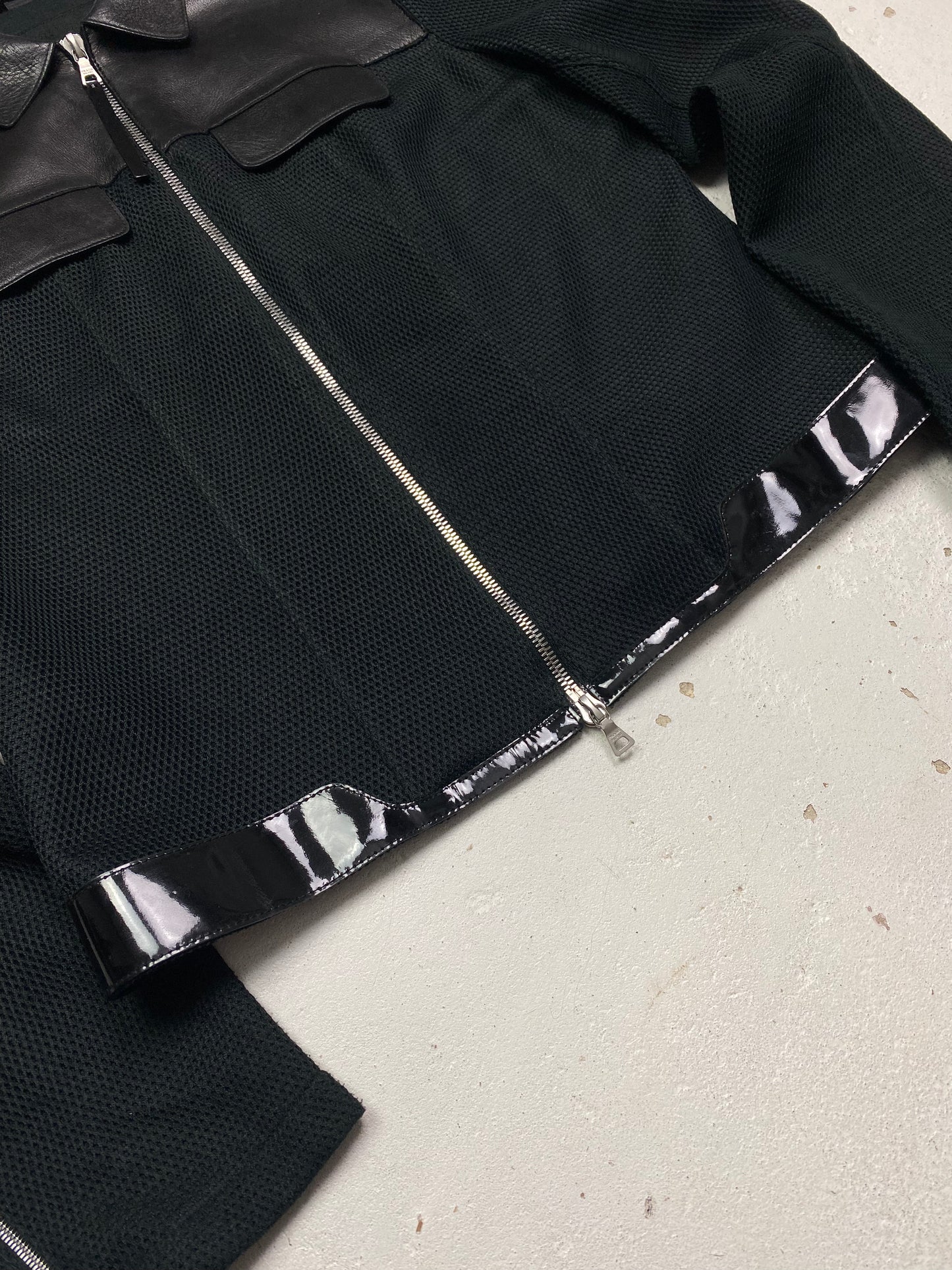 SS 99 Prada Leather & Mesh Jacket