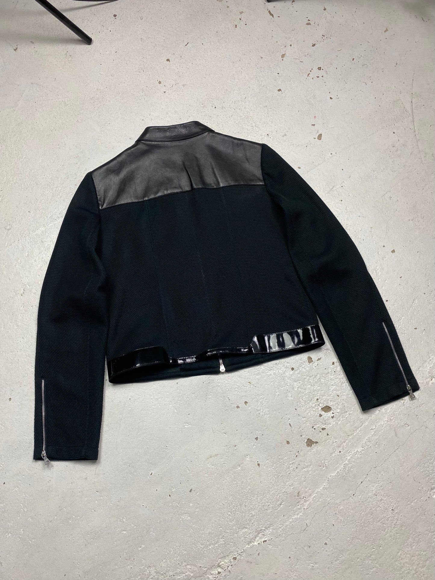 SS 99 Prada Leather & Mesh Jacket