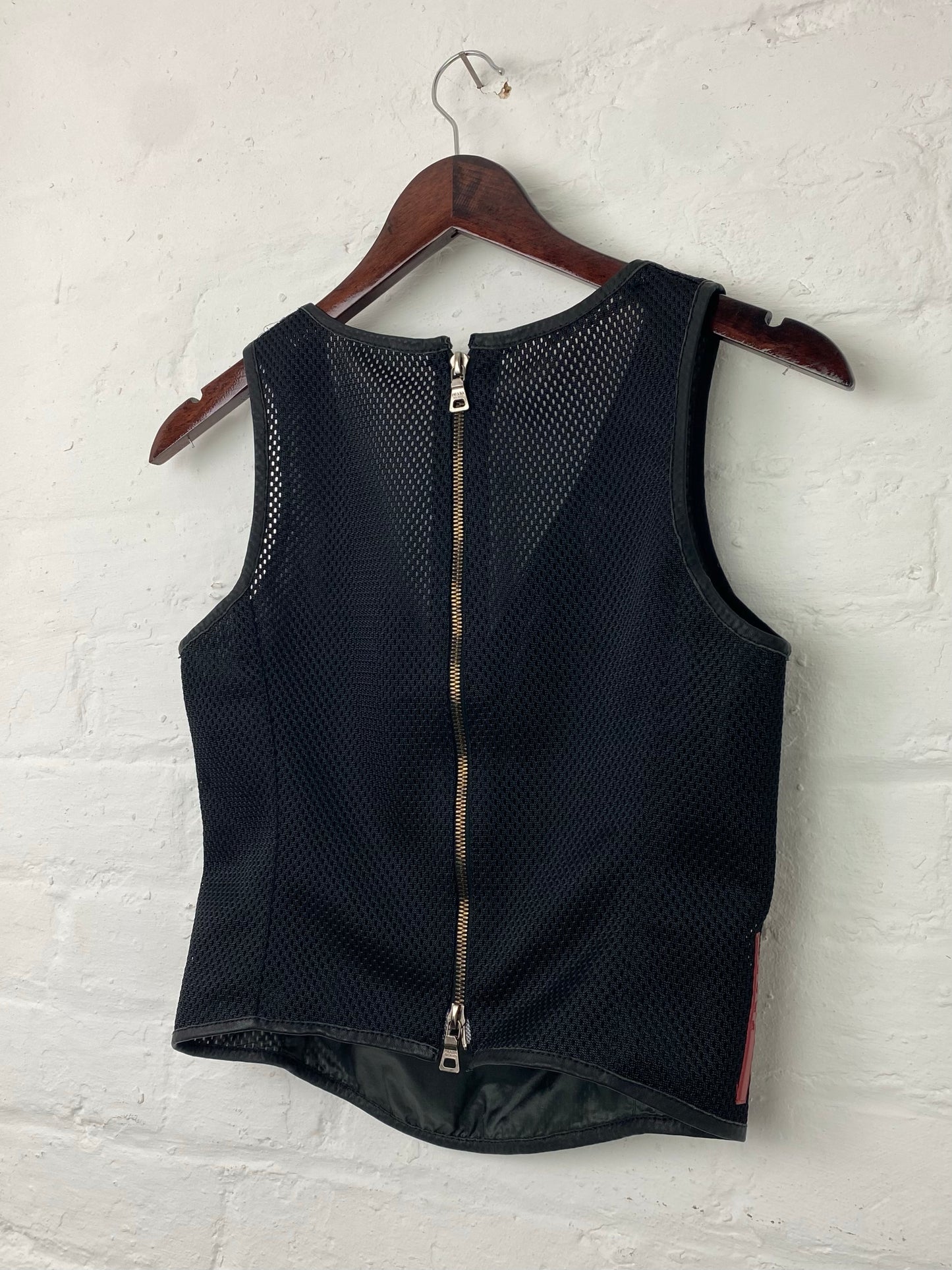 SS 00 Prada Sport Mesh & Leather Vest