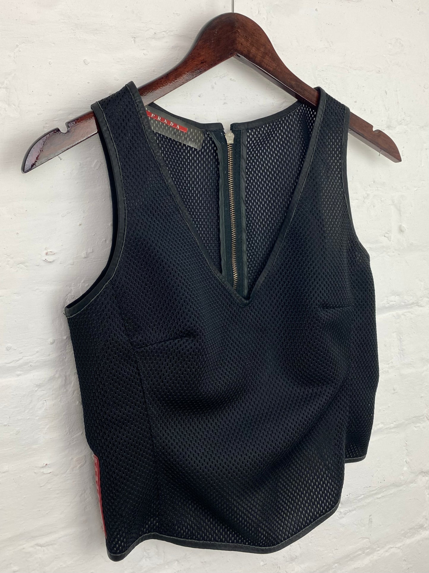 SS 00 Prada Sport Mesh & Leather Vest