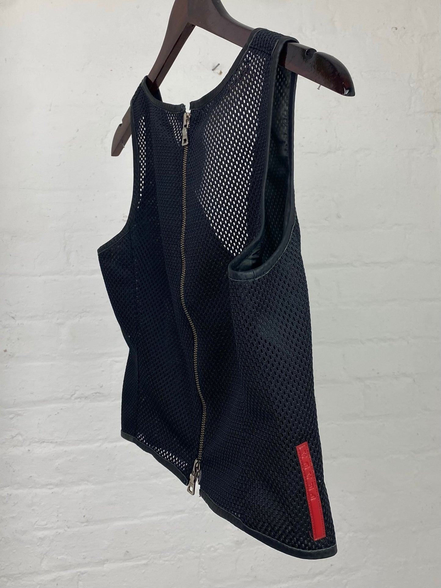 SS 00 Prada Sport Mesh & Leather Vest