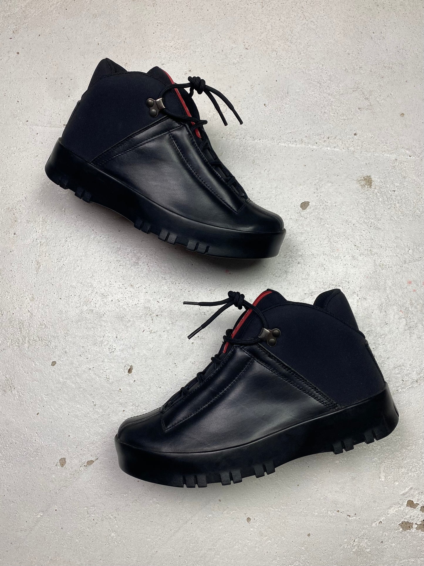 Prada Sport Leather Hiking Boots