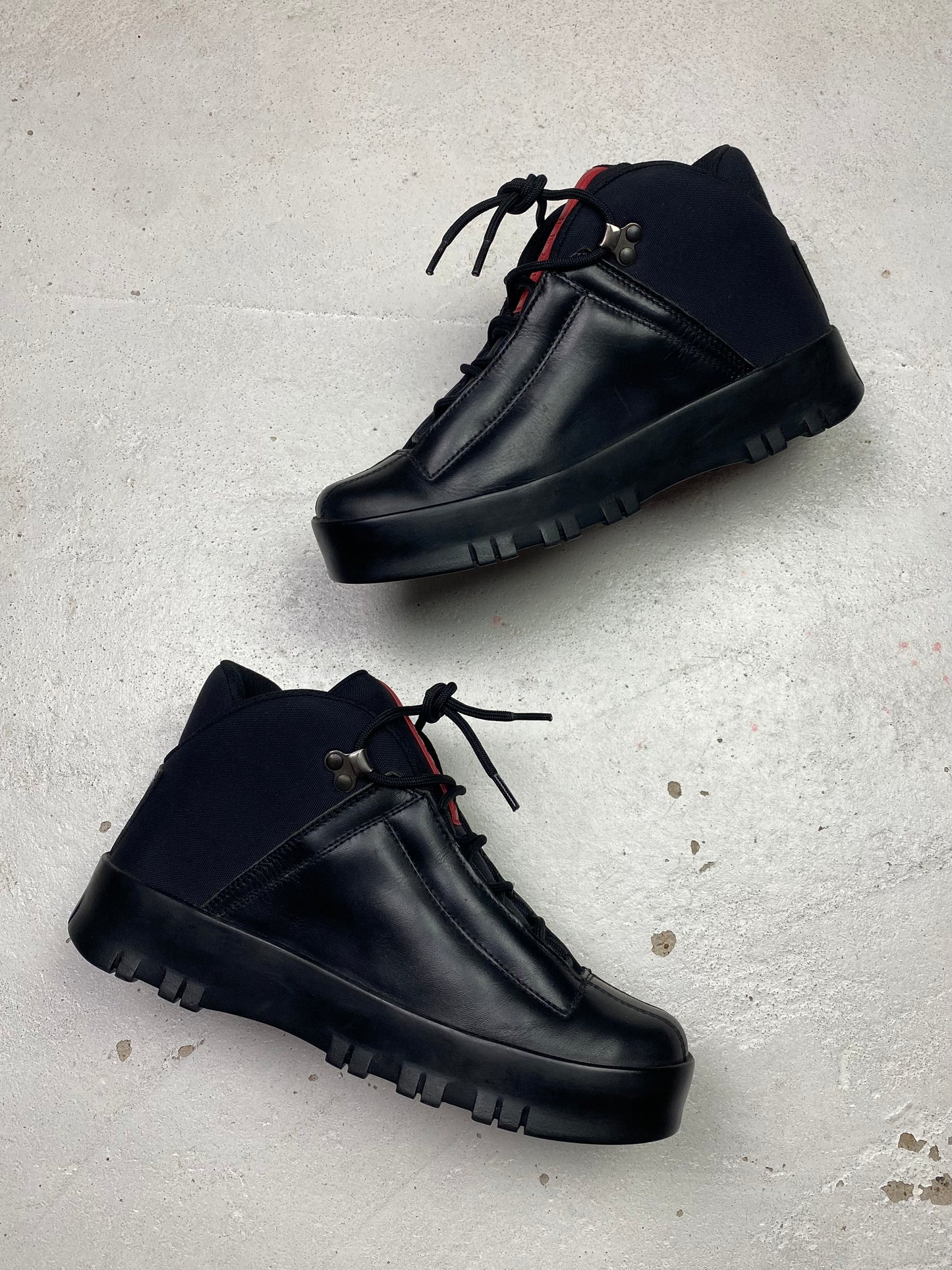 Prada Sport Leather Hiking Boots