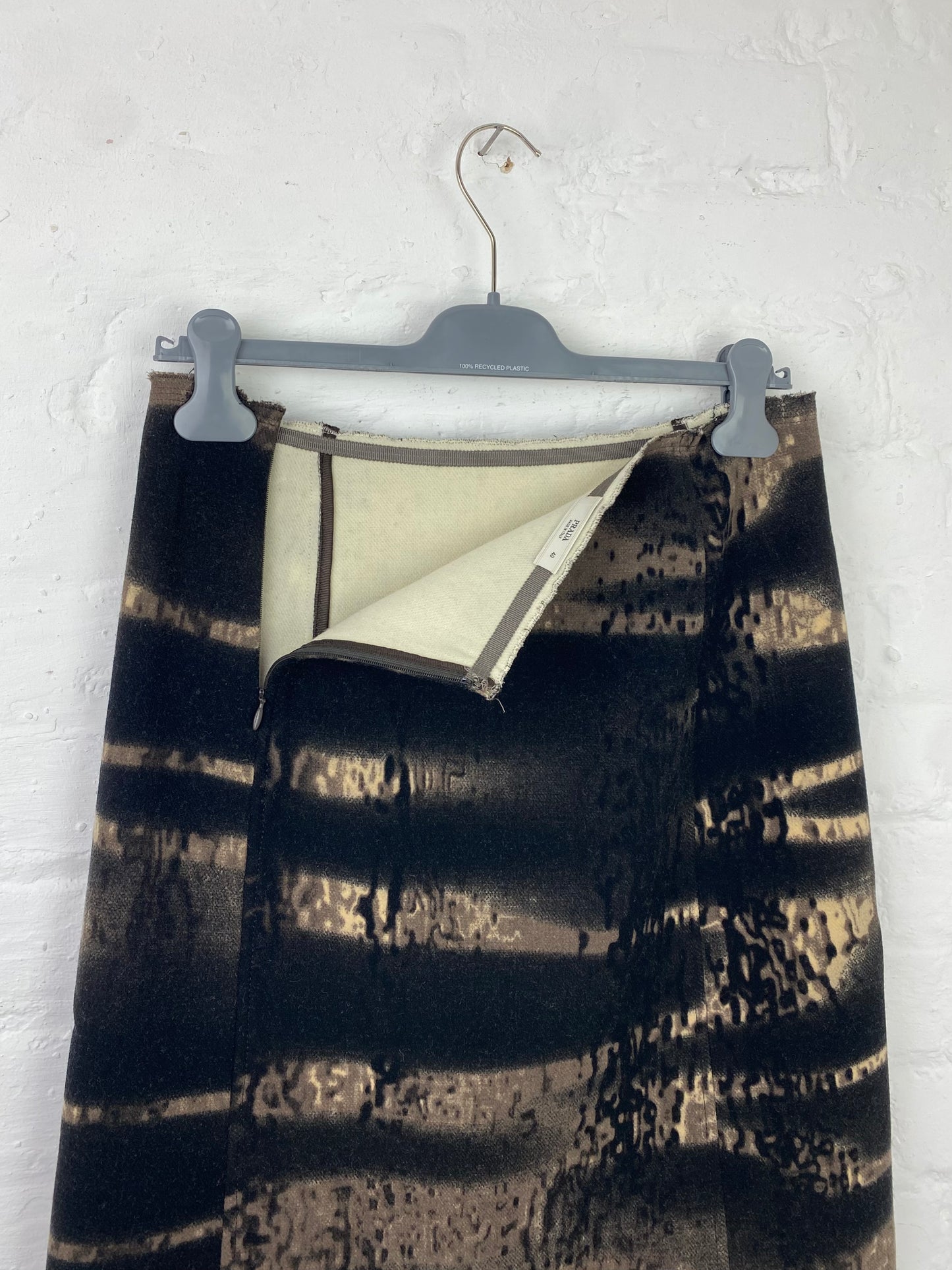 FW 04 Prada Wool Skirt