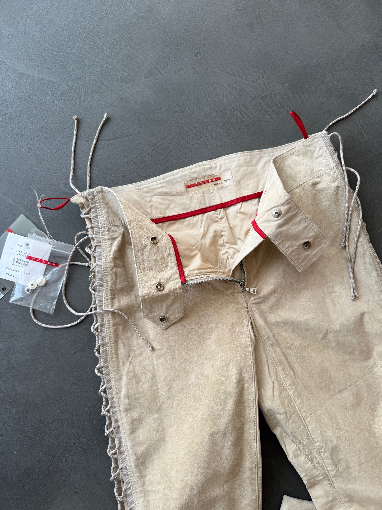 Prada Sport Suede Laced Trousers