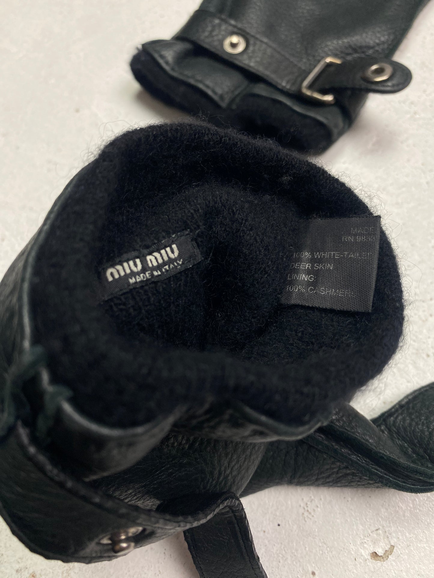 Miu Miu Leather Gloves