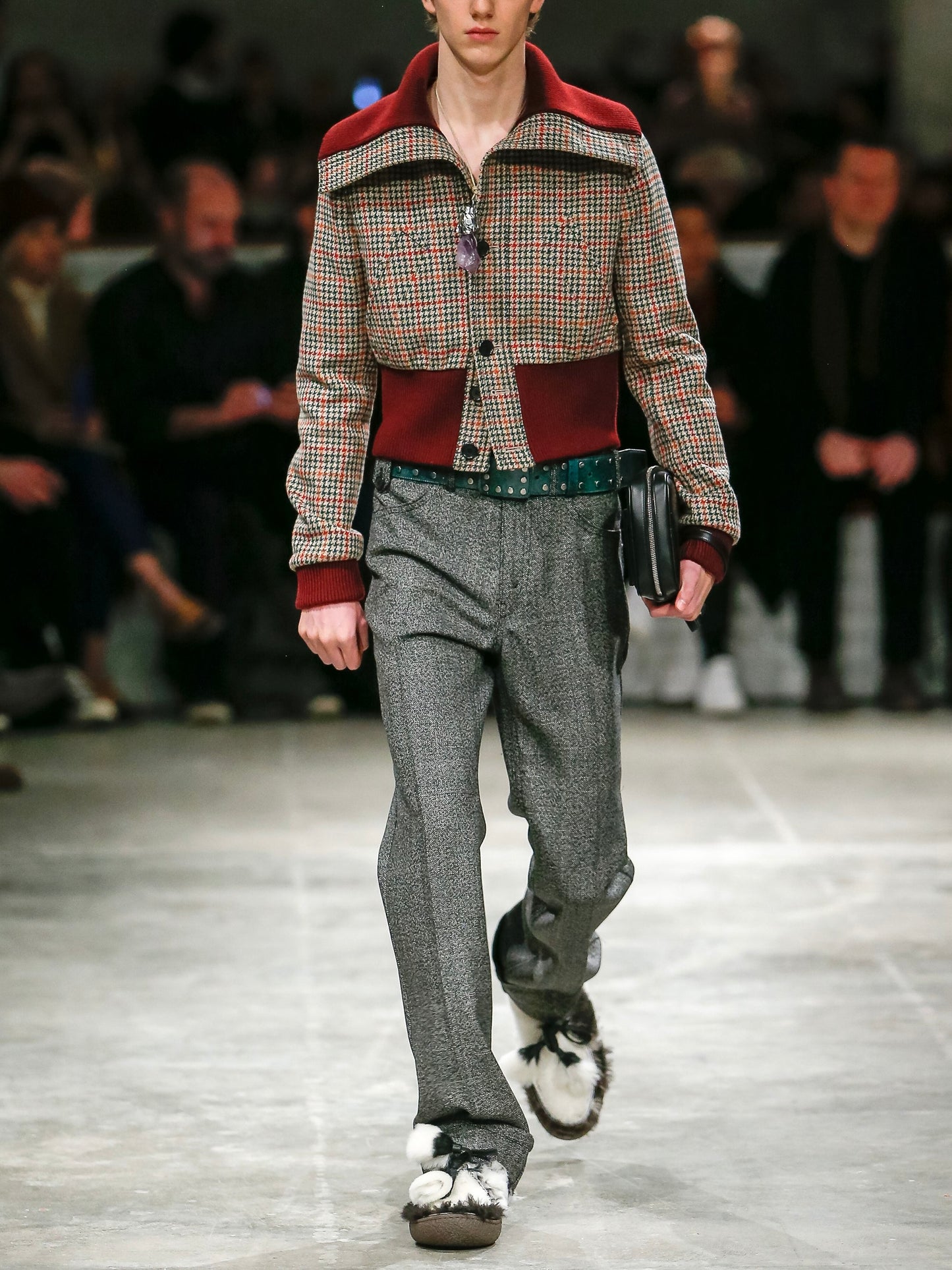 FW 17 Prada Fur Chukka Boots