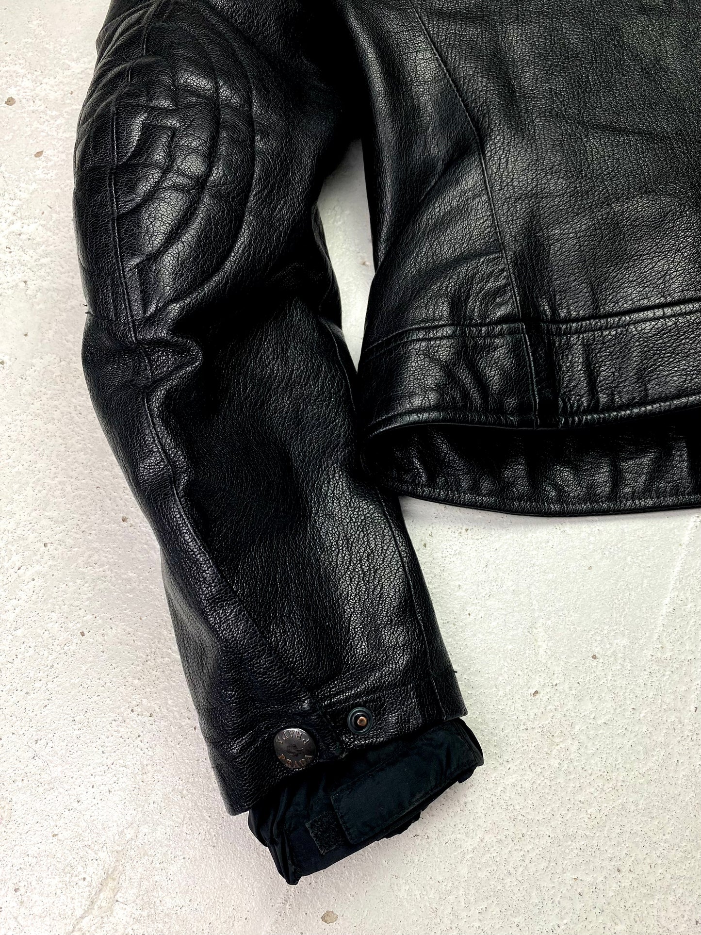SS 01 Prada Sport Leather Moto Jacket