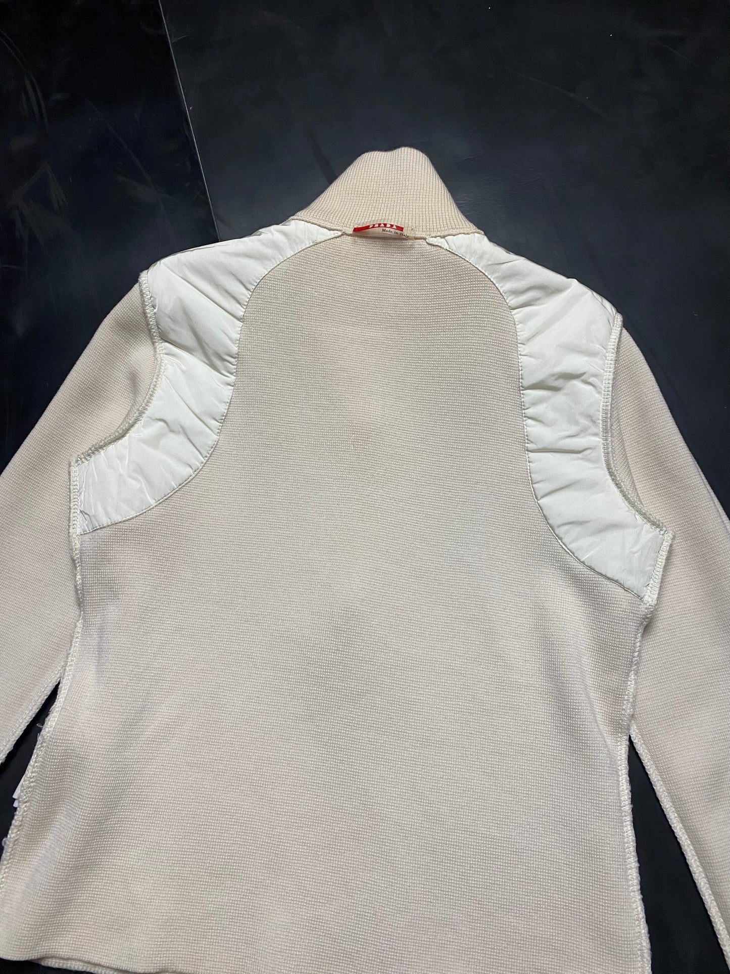 Prada Sport Panelled Half Zip Knit