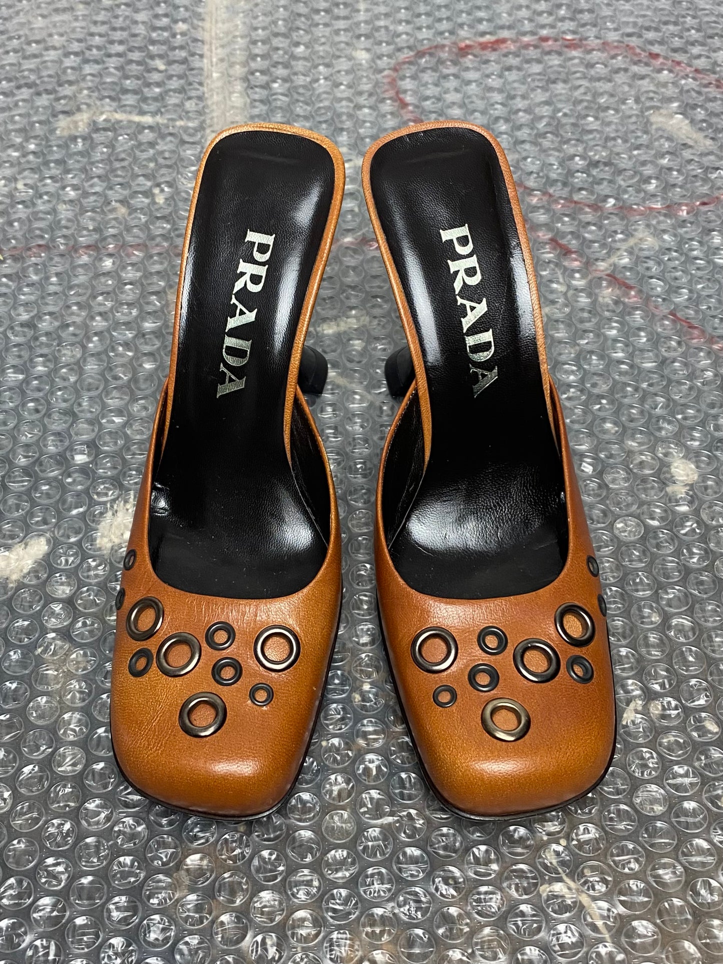 FW 99 Prada Studded Leather Heels